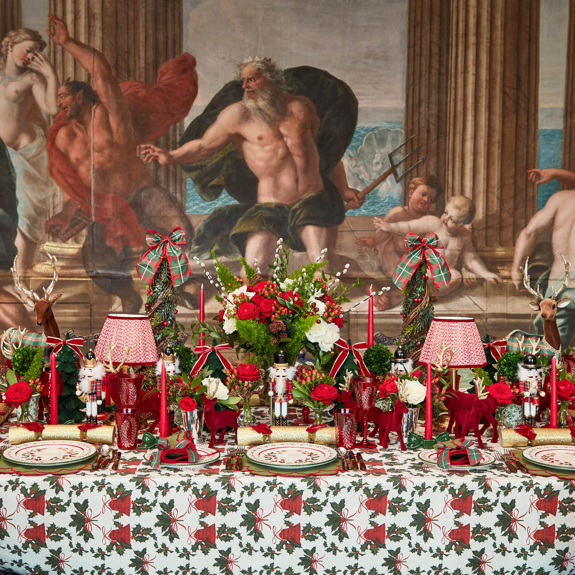 Green Ceramic Bow Candleholder (Pair)