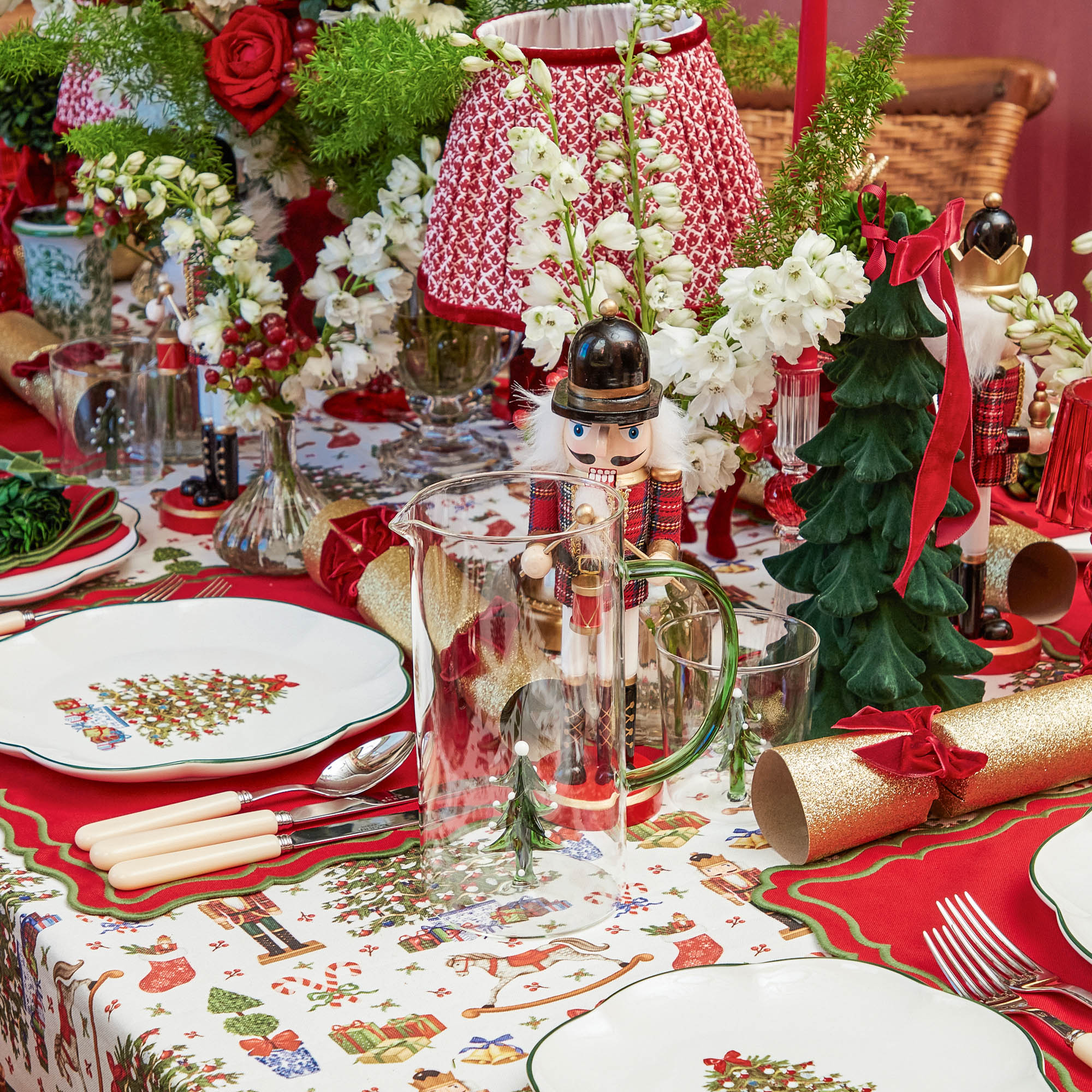 Christmas Tree Jug and Glasses (Set of 4)