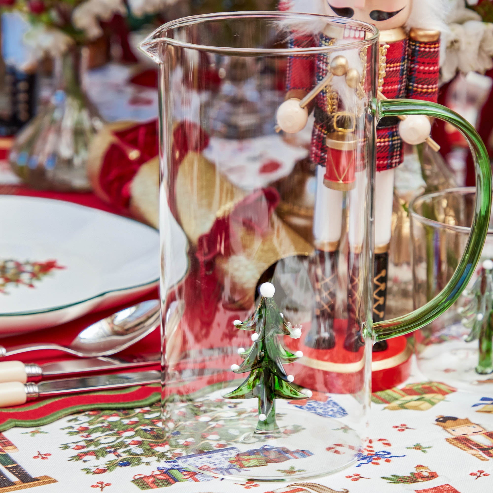 Christmas Tree Jug and Glasses (Set of 4)