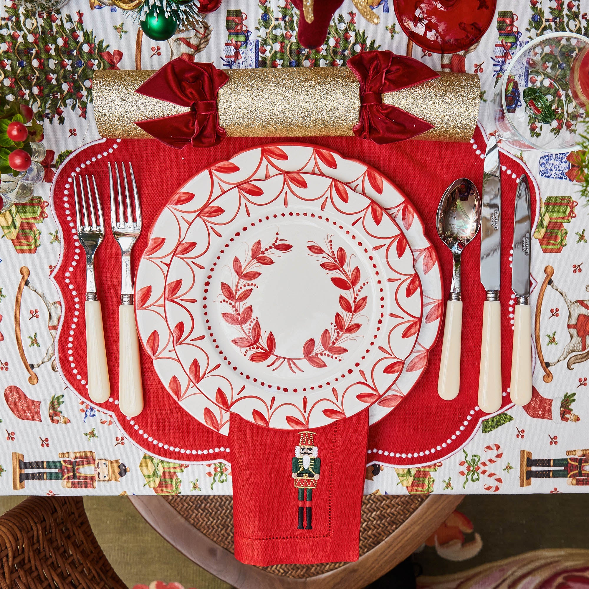 Eloise Red Linen Placemats (Set of 4)