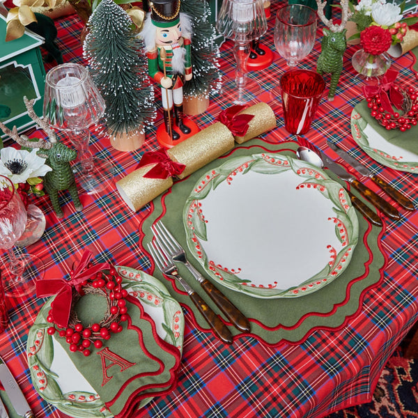 Enhance your holiday tablescape with these Red Berry Plates.