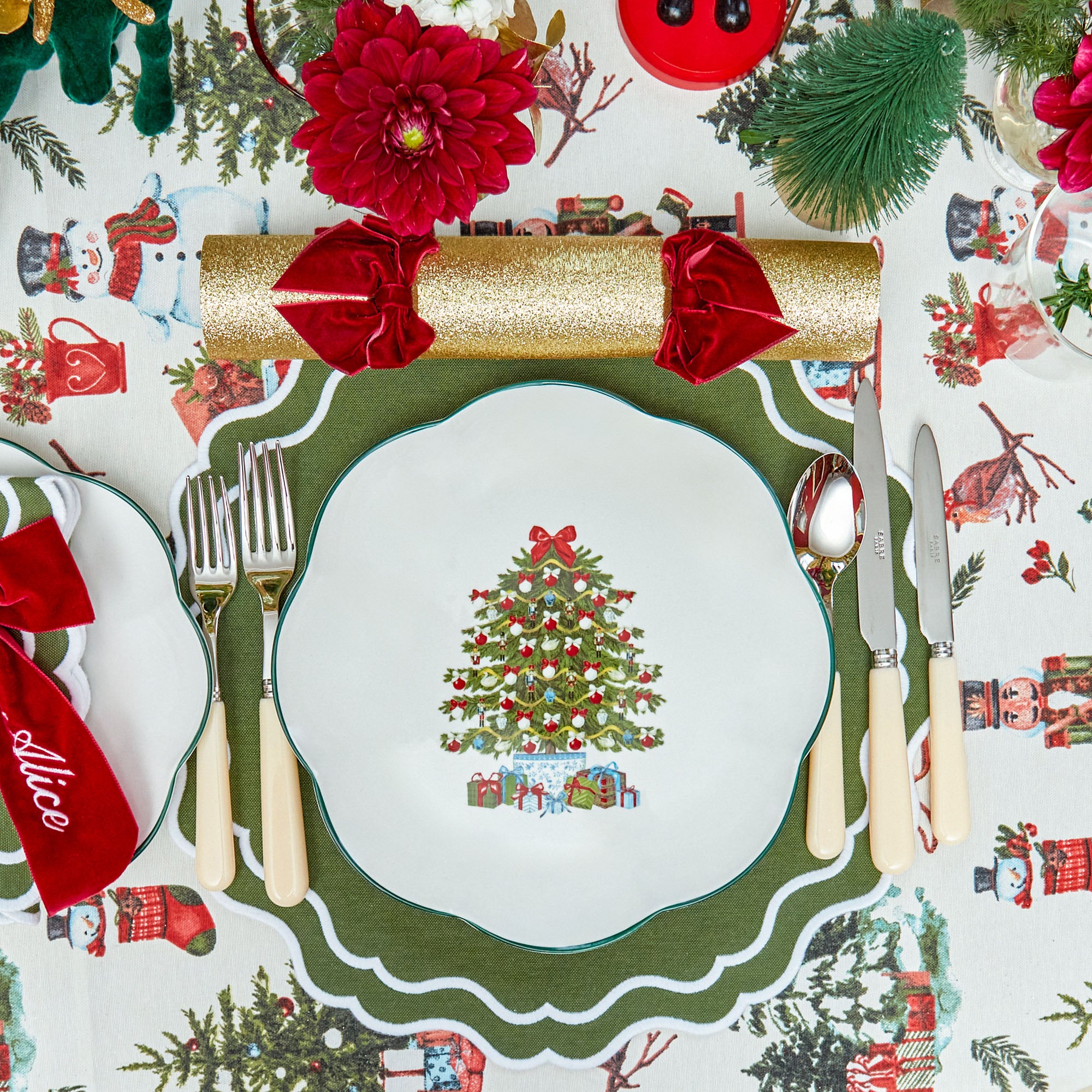 Add a pop of holiday color to your dining experience with Katherine Green Placemats (Set of 4).
