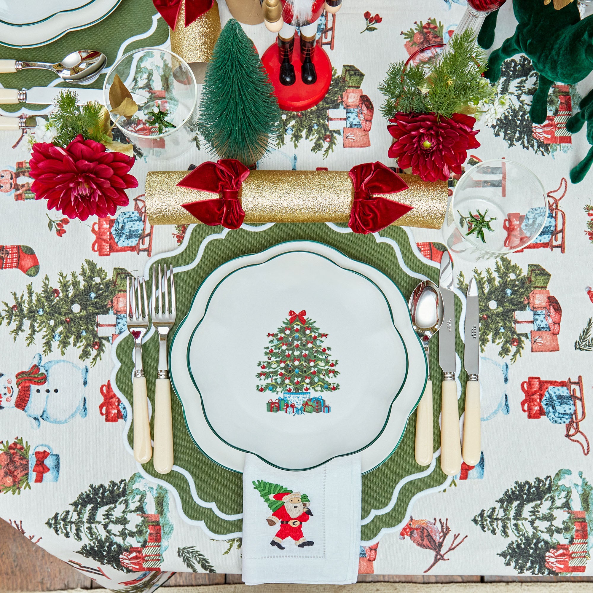 Infuse your dining space with holiday cheer using Katherine Green Placemats (Set of 4).