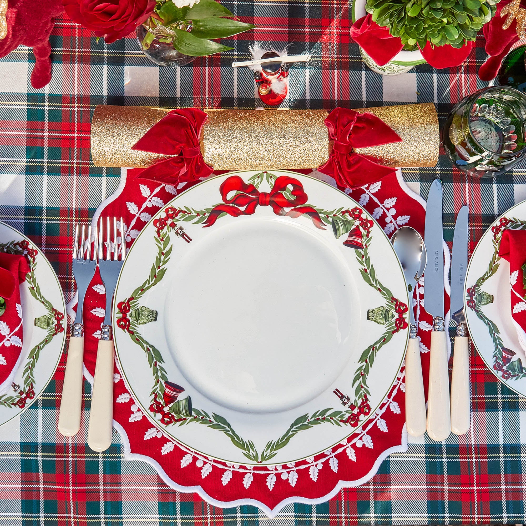Christmas Garland Dinner Plate (Set of 4)