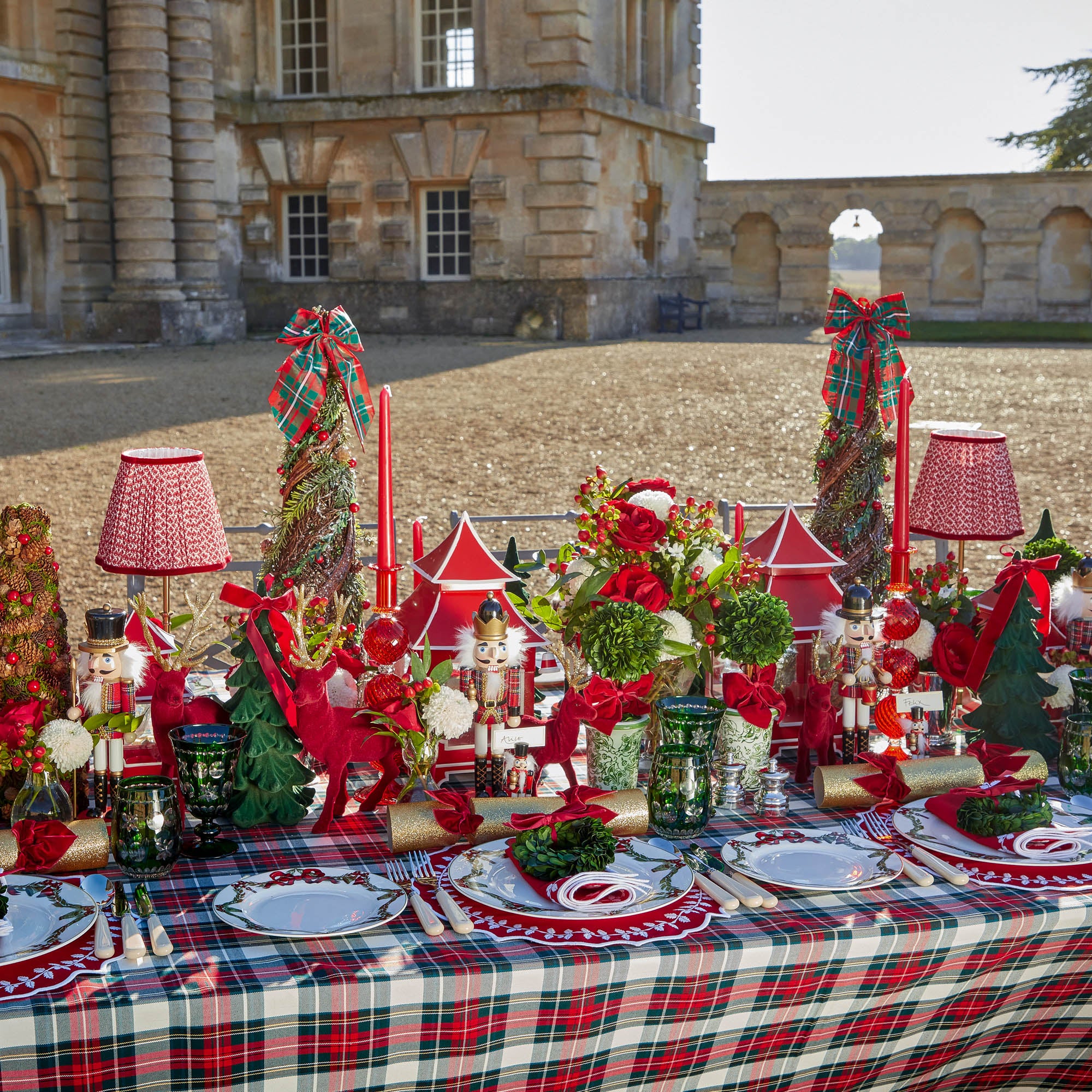 Christmas Garland Dinner Plate (Set of 4)