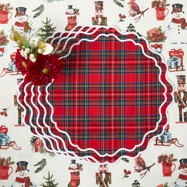 Katherine Tartan Placemats (Set of 4): Elevate your holiday dining experience.
