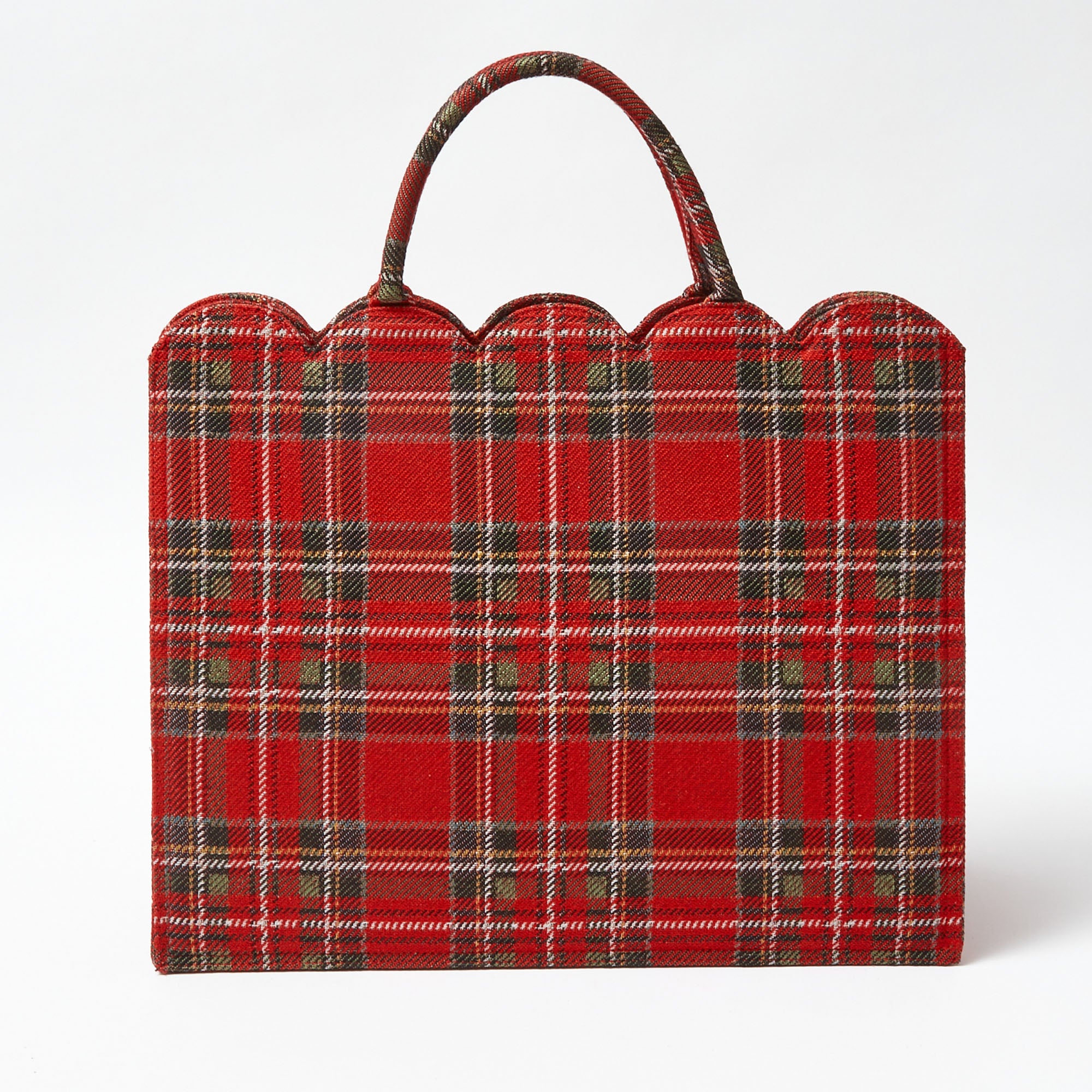 Mrs. Alice Tote Bag (Red Tartan)