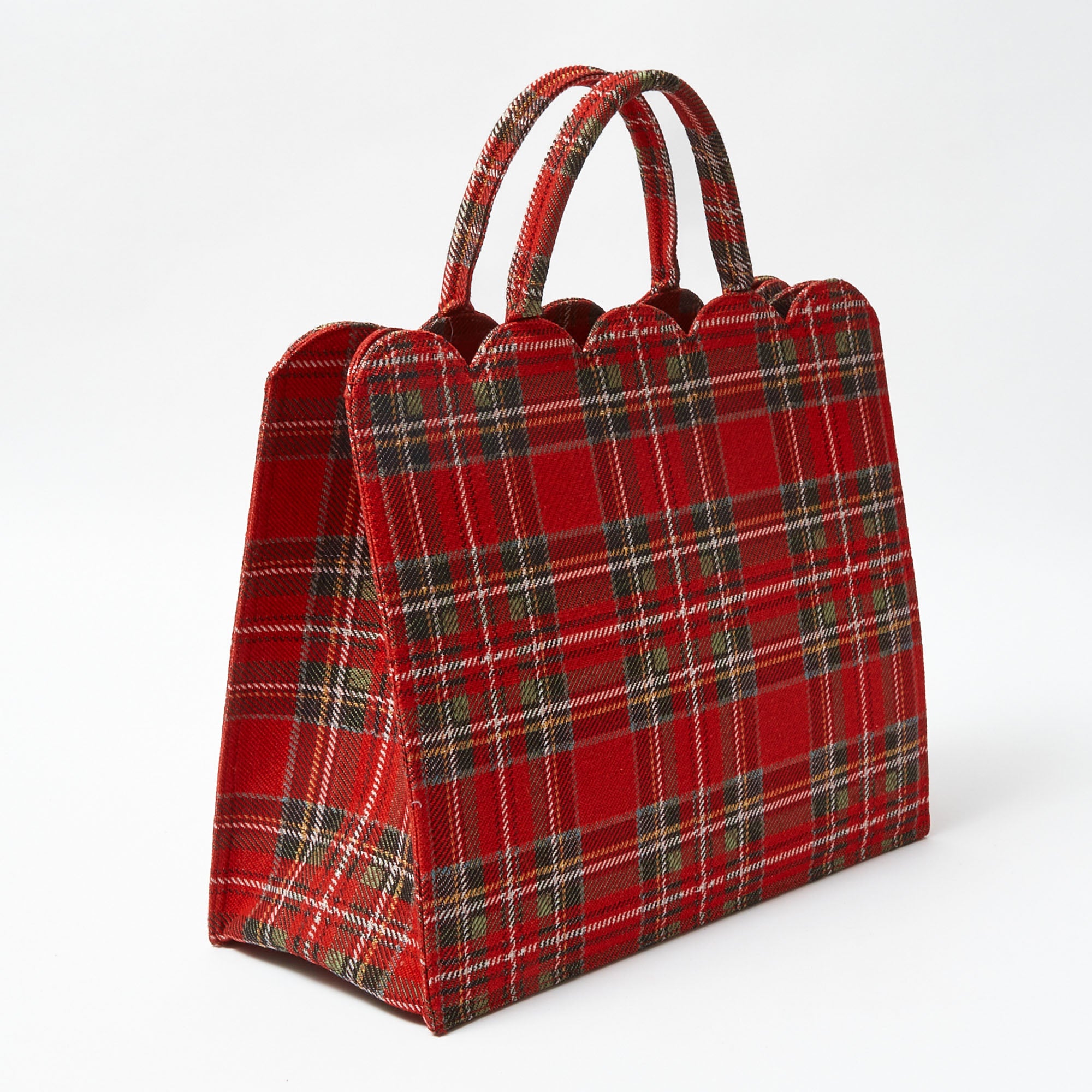 Mrs. Alice Tote Bag (Red Tartan)