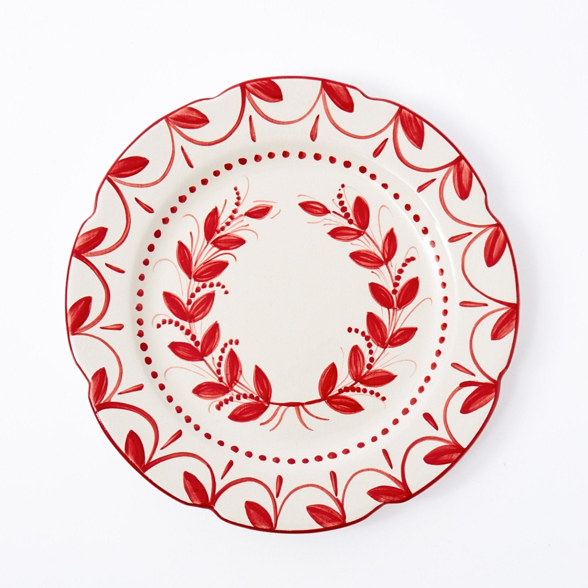 Elizabeth Red Garland Dinner Plate