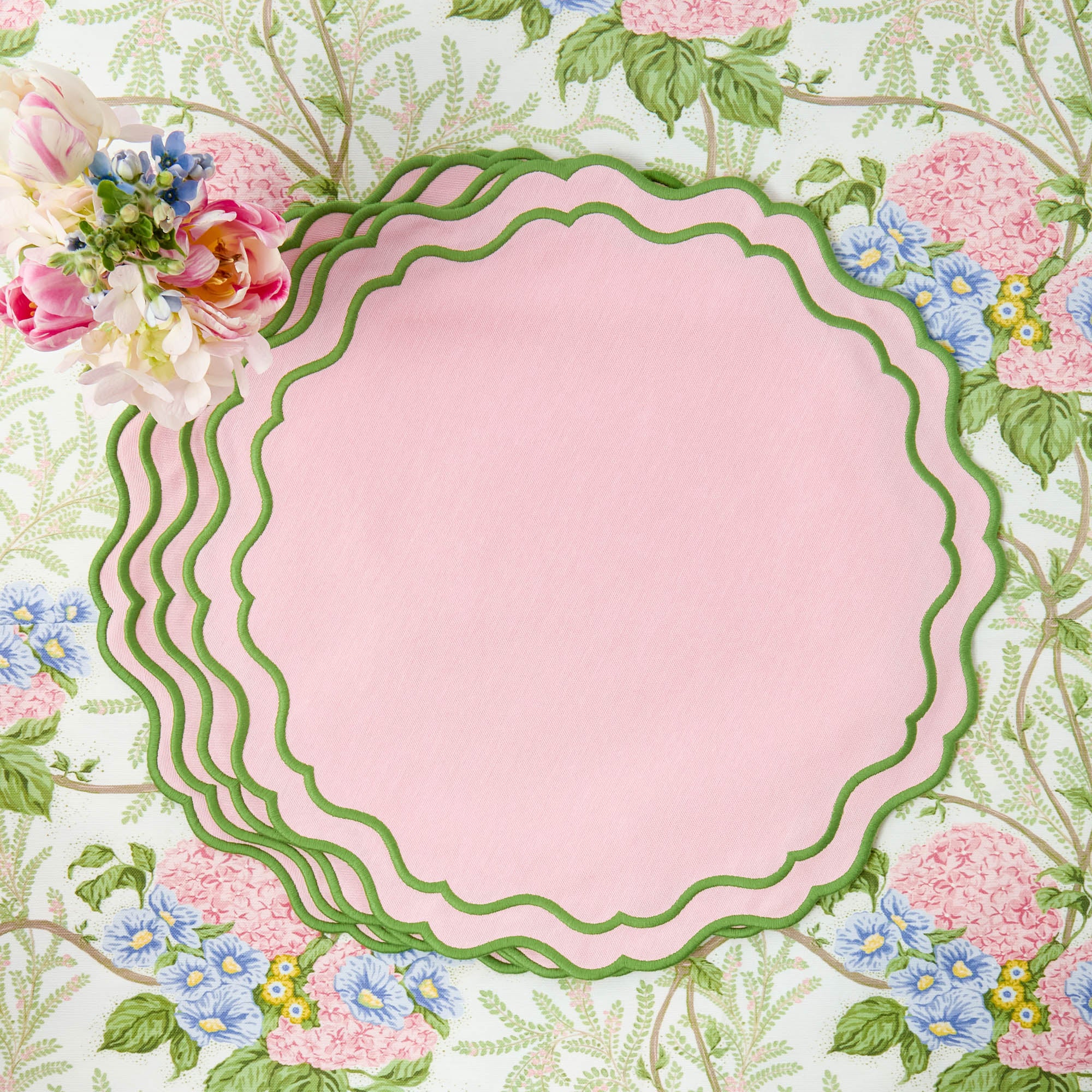 Katherine Pink & Green Placemats (Set of 4)