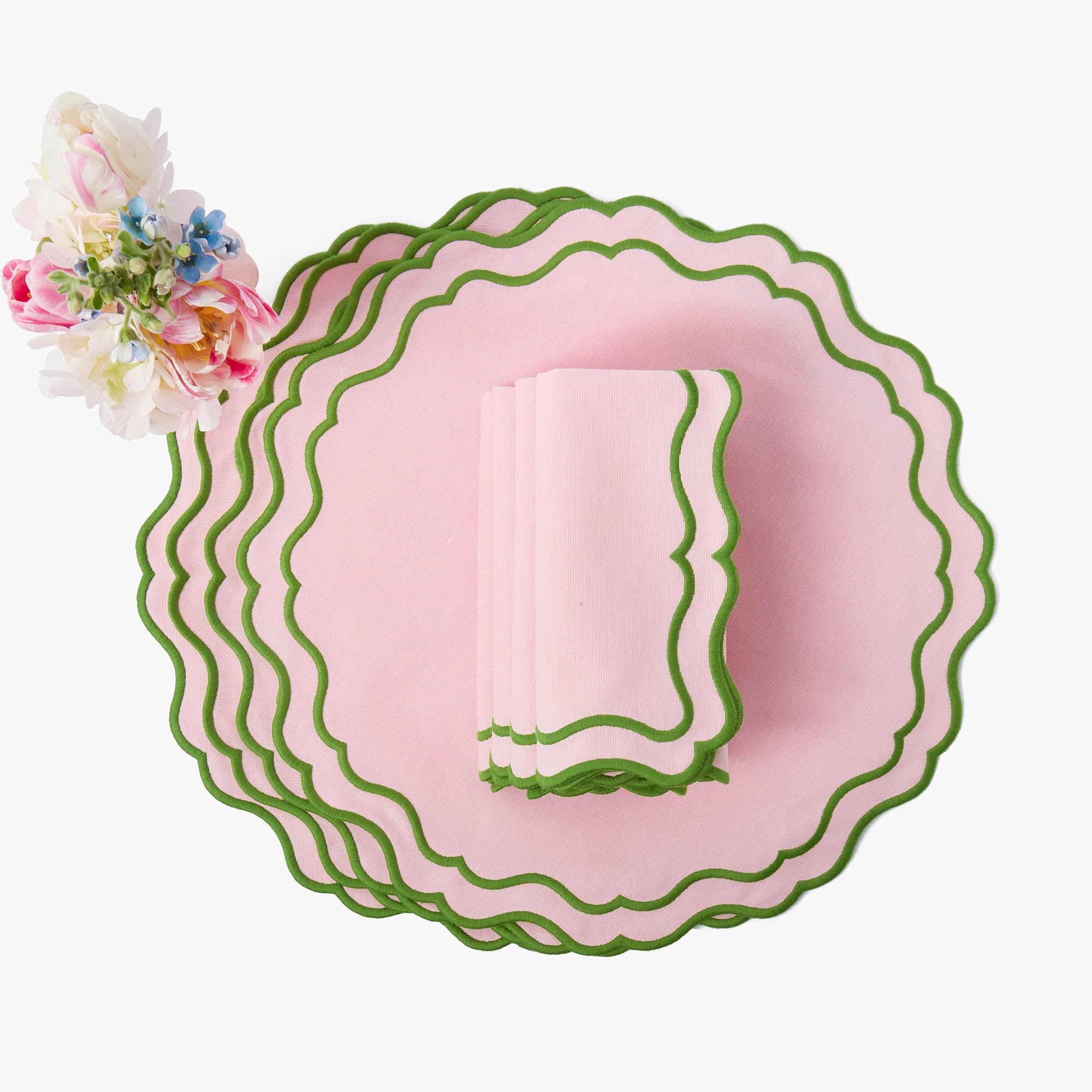 Katherine Pink & Green Placemats (Set of 4)