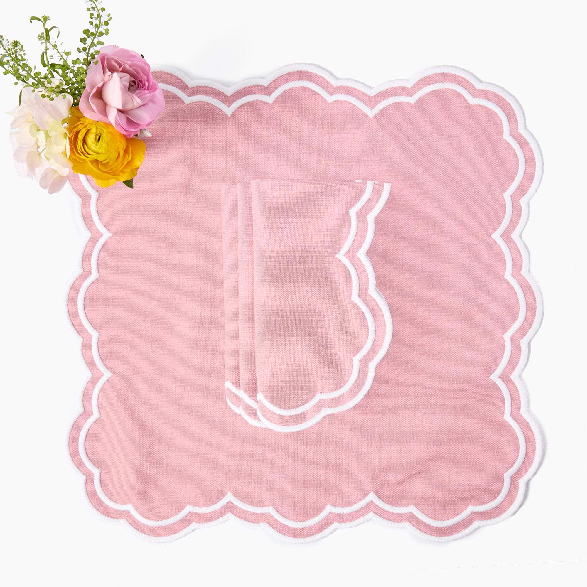 Allegra Pink Napkins (Set of 4)
