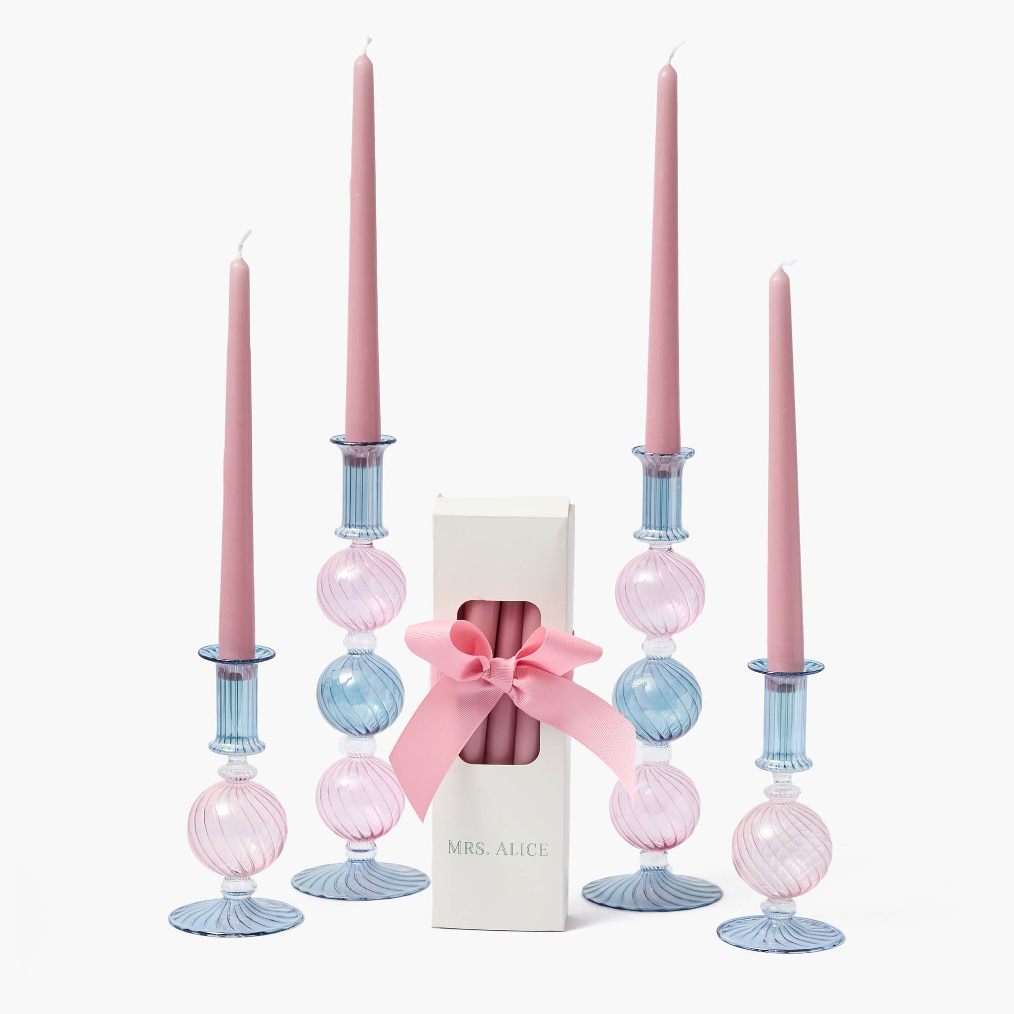 Camille Pink & Blue Candle Set