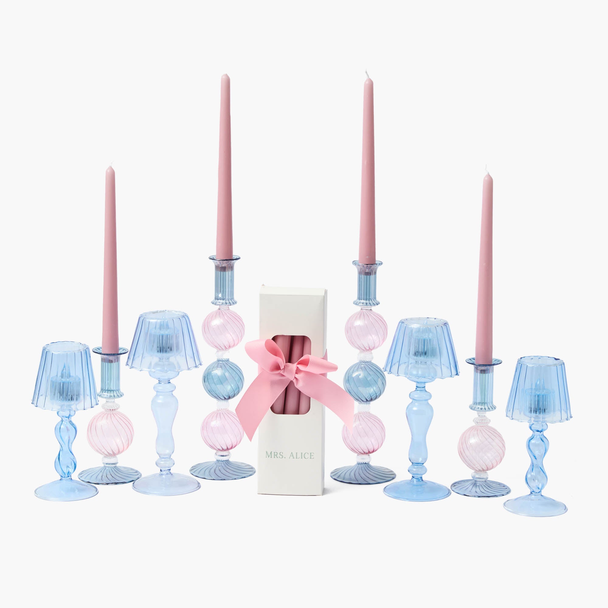 Camille Pink & Blue Candlescape