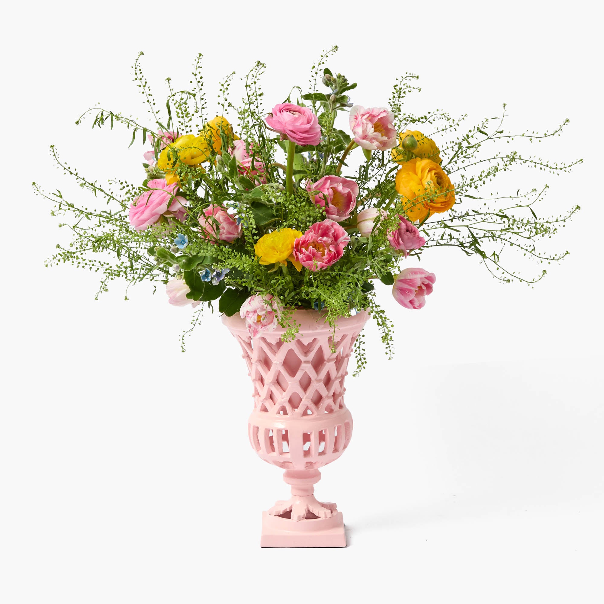 Small Adelaide Pink Lattice Urn Vase