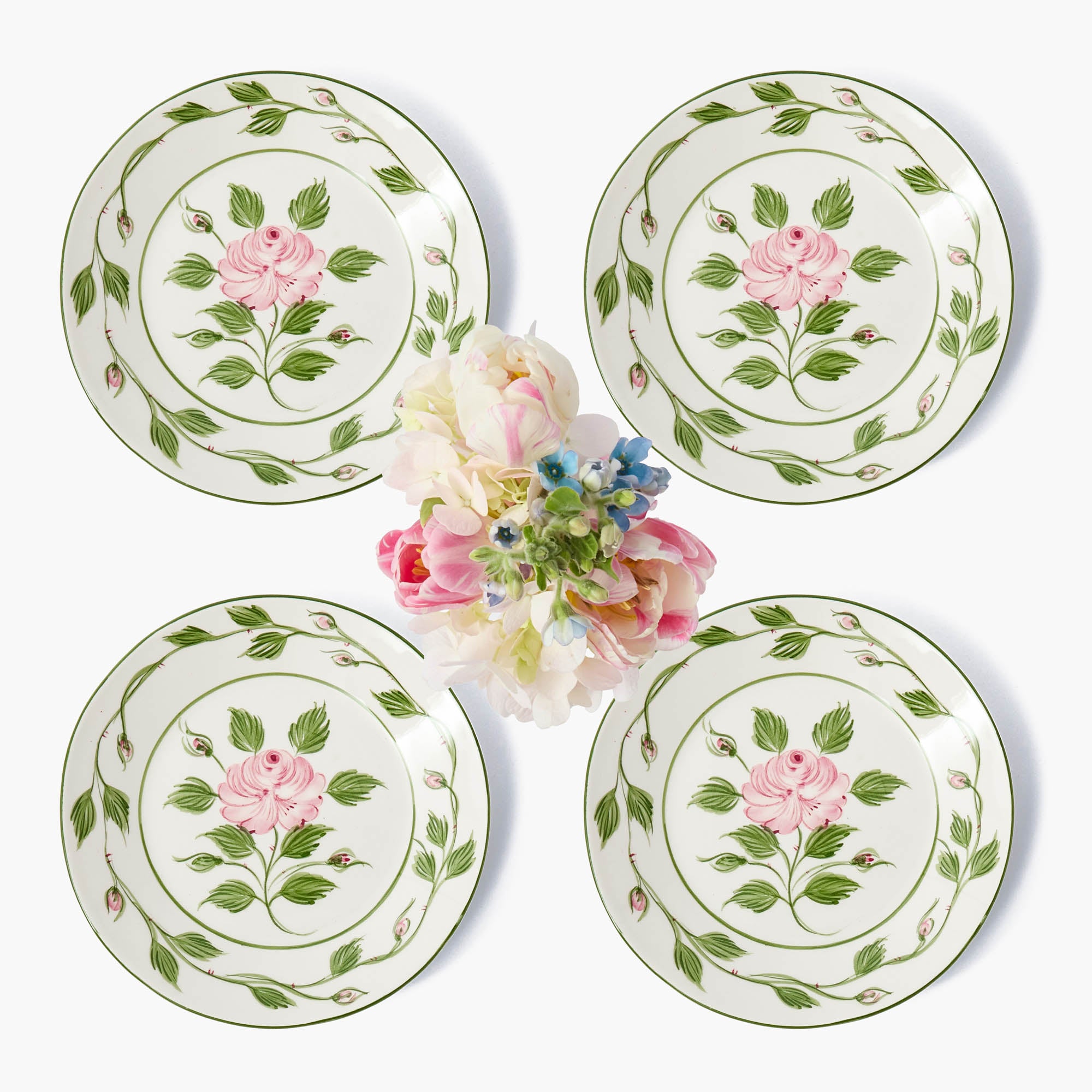 Rose Bud Starter Plates (Set of 4)