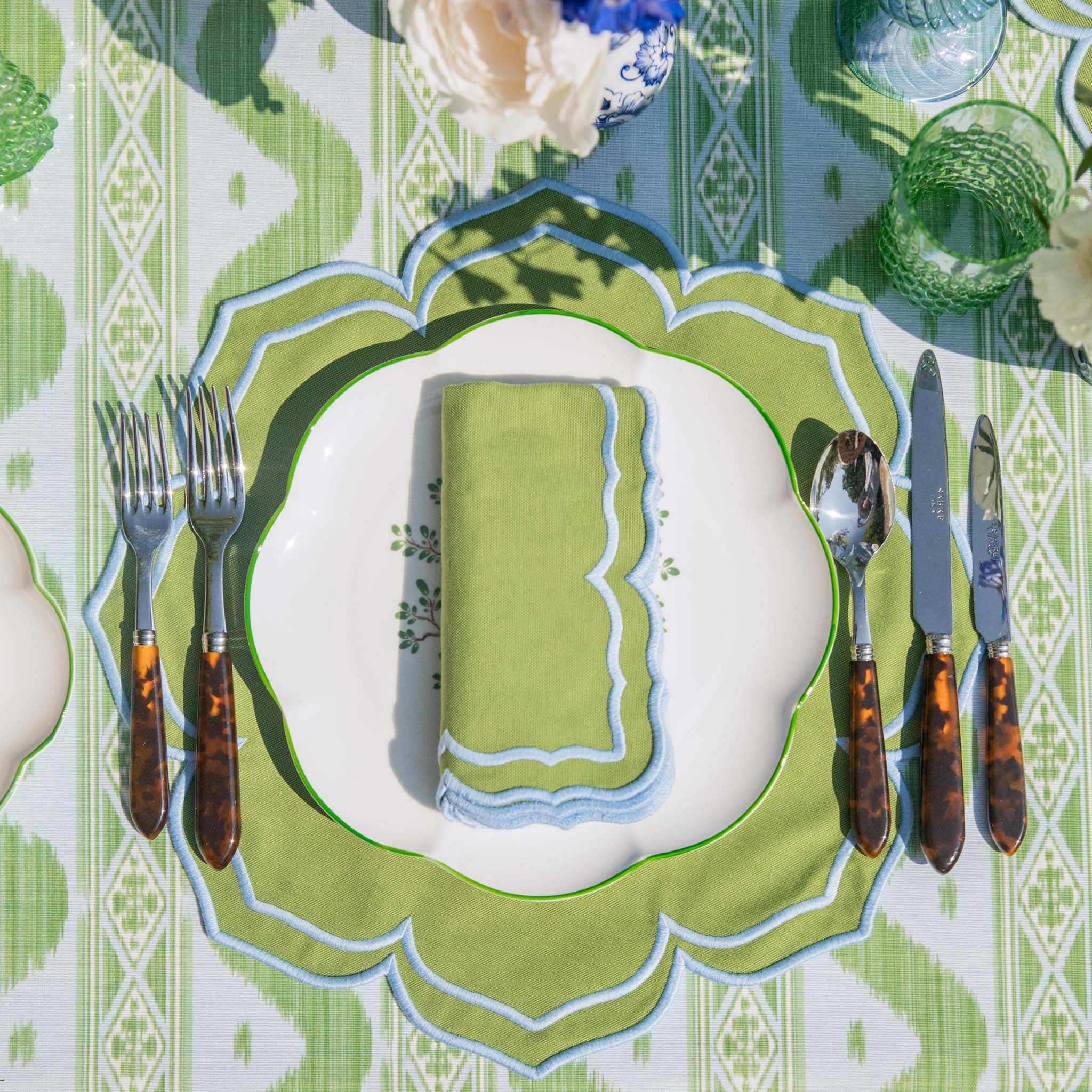 Fleur Green Napkins (Set of 4)