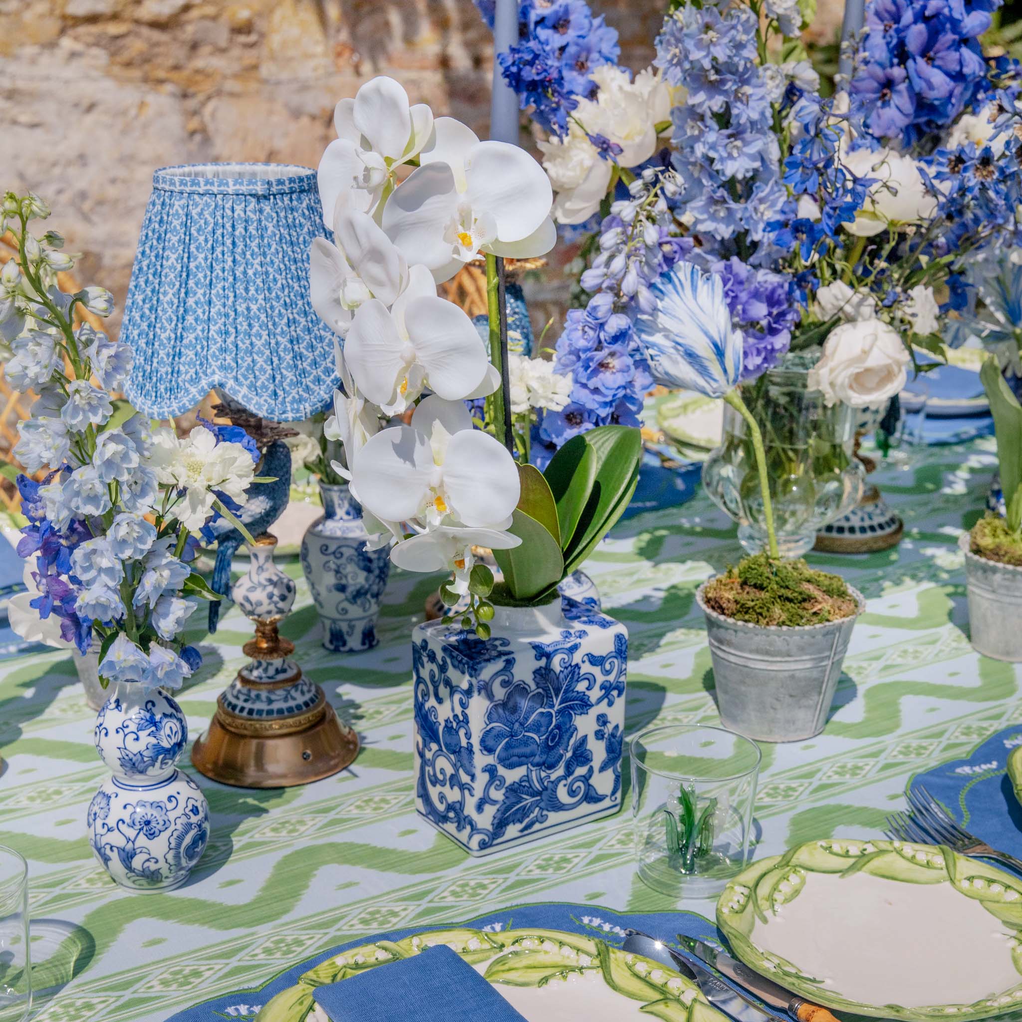 Faux Orchid in Chinoiserie Vase