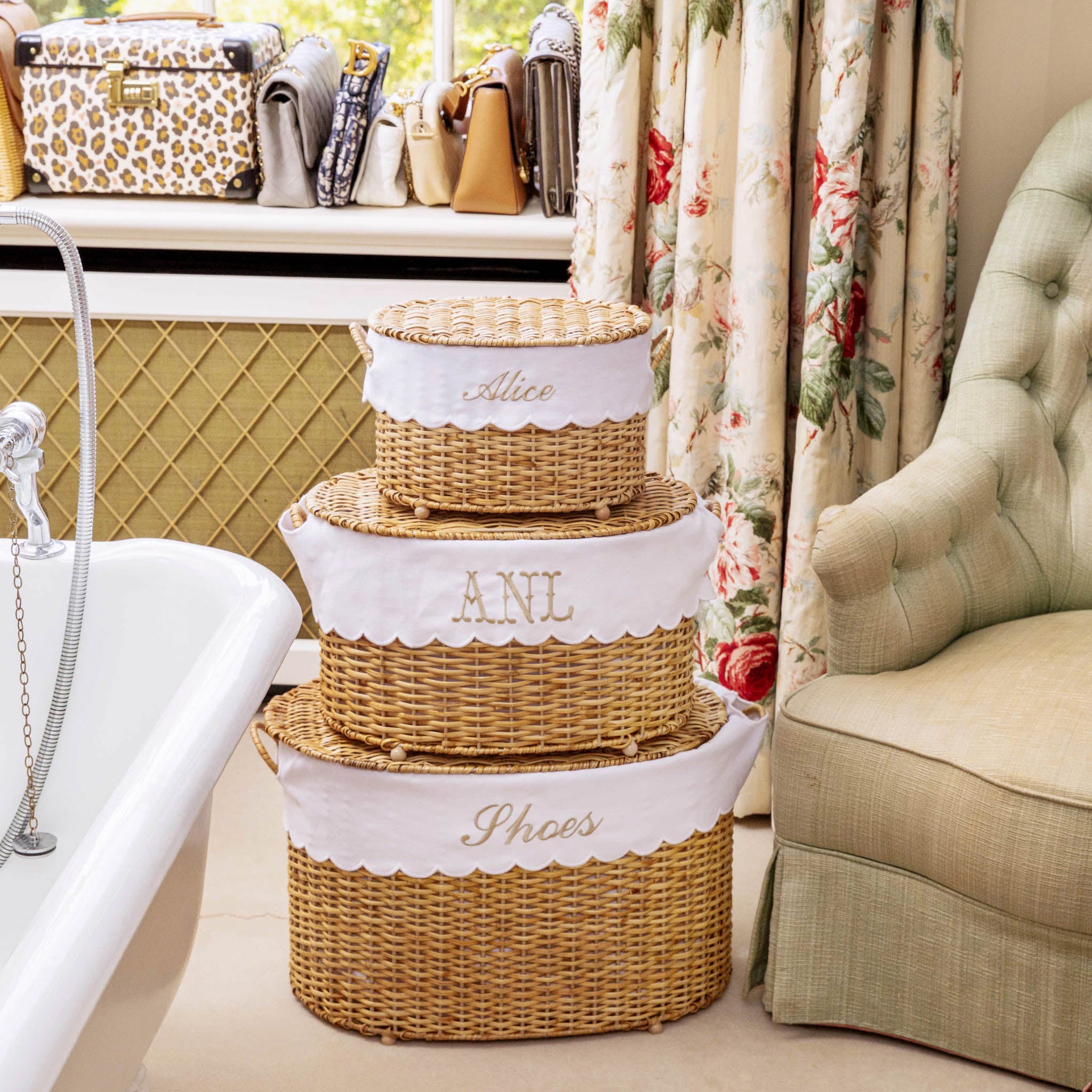 Isabella Rattan Basket (Medium)