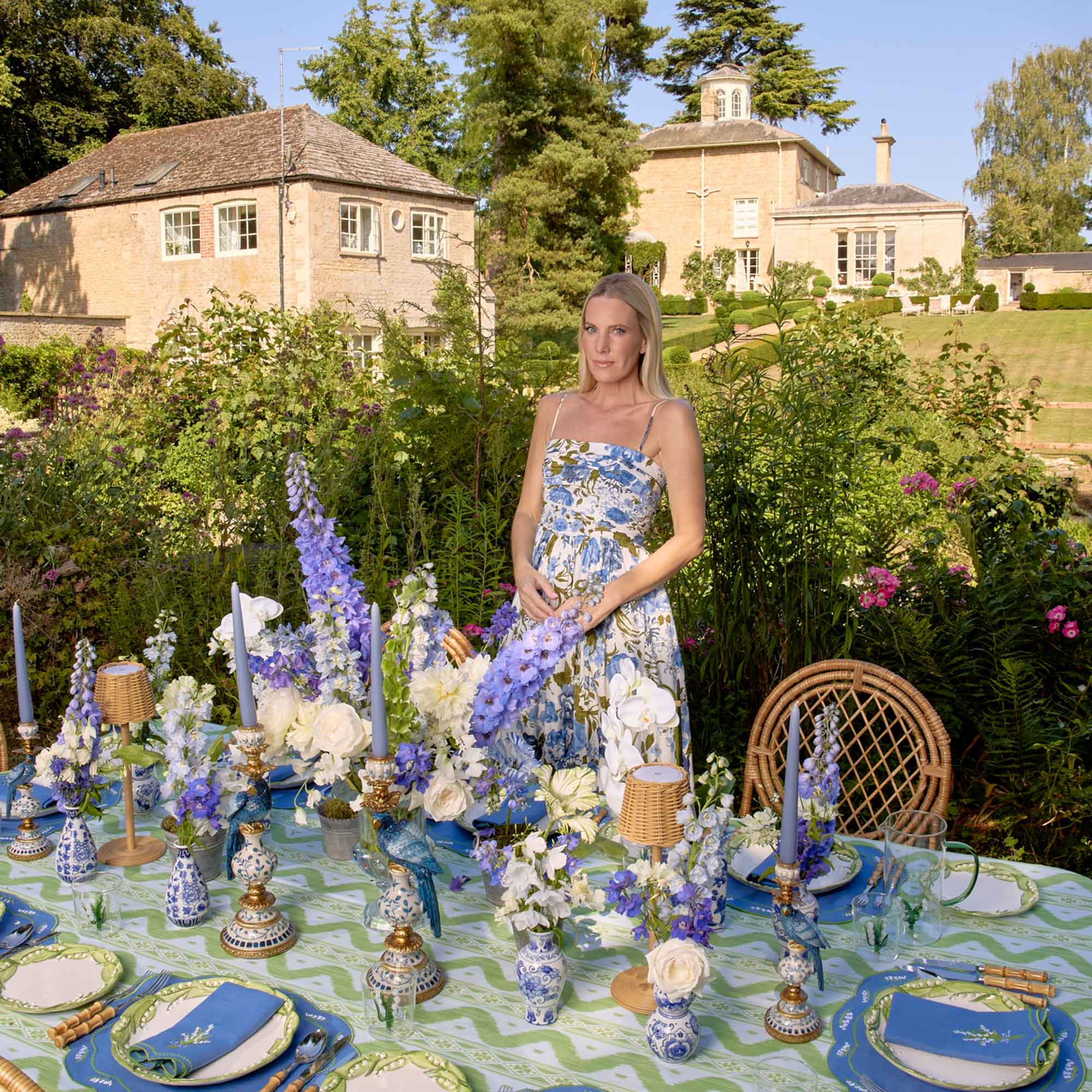 Faux Orchid in Chinoiserie Vase
