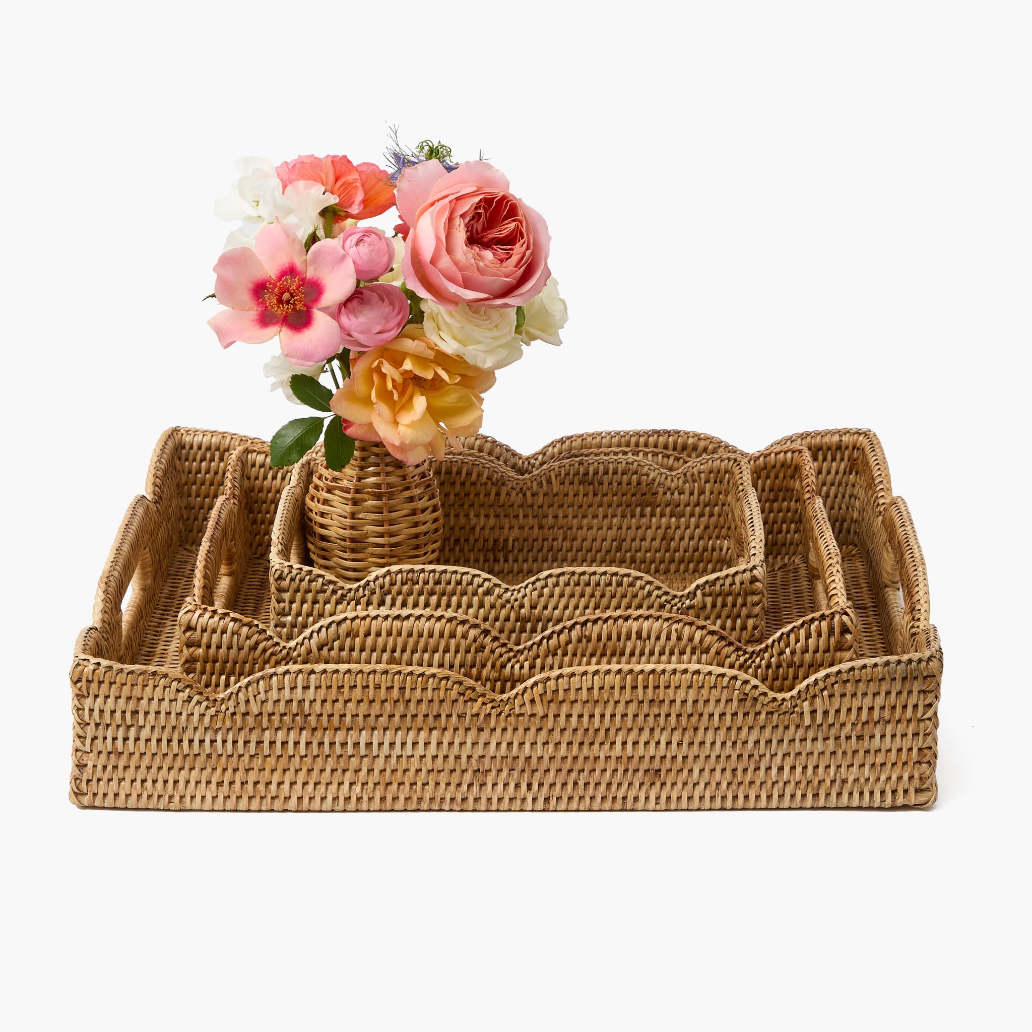 Natural Medium Rattan Tray