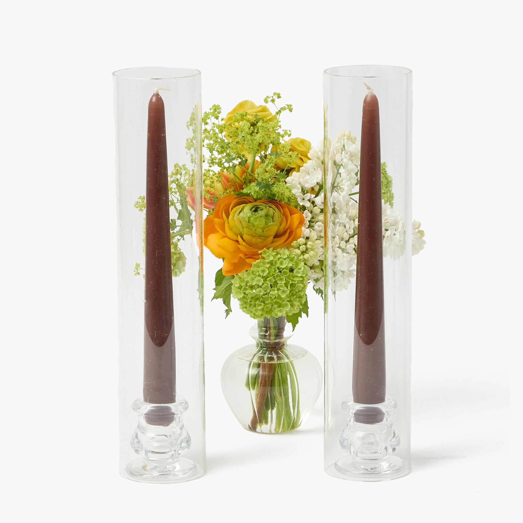 Chocolate Brown Candles (Set of 8)