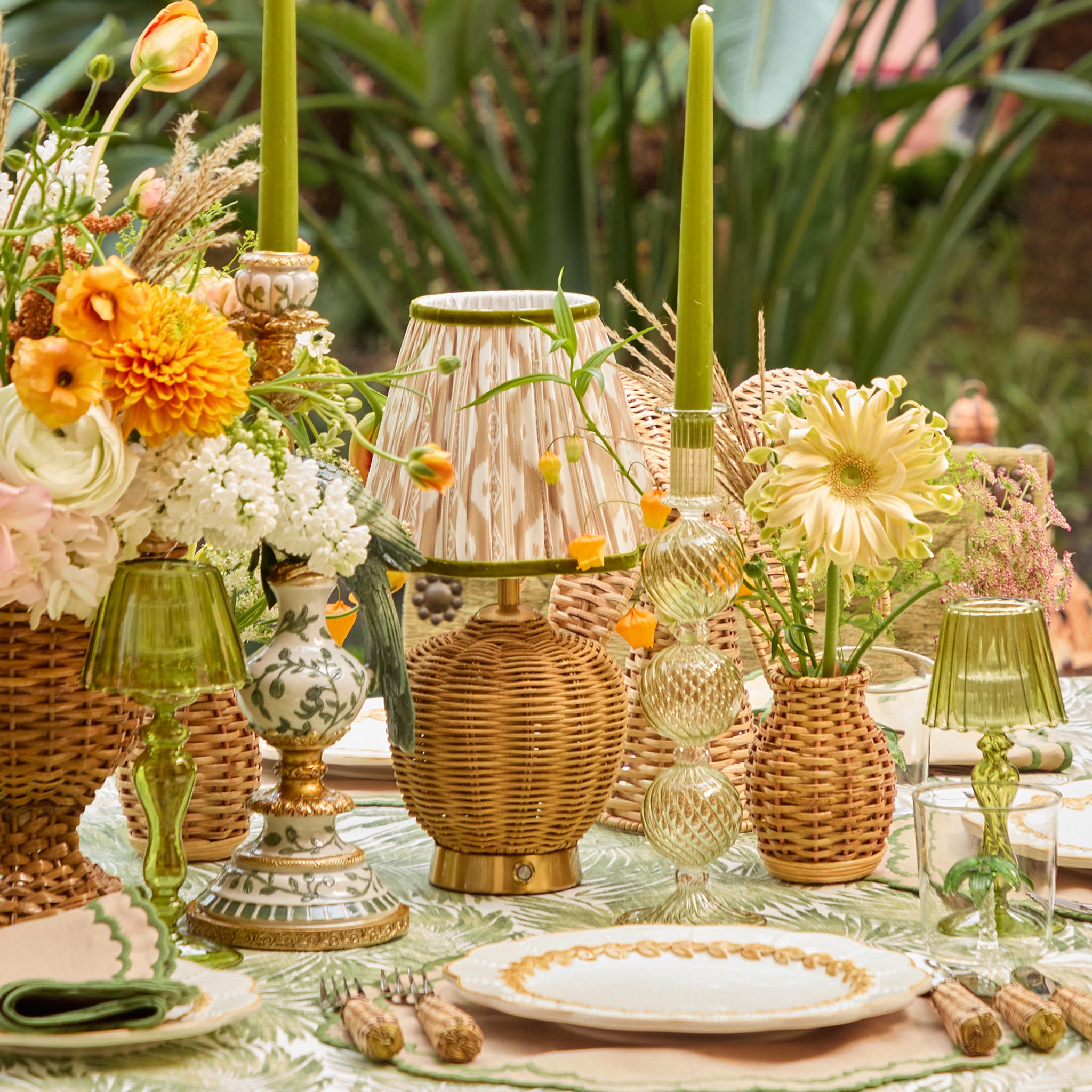 Putty & Green Ikat Lampshade (18cm)