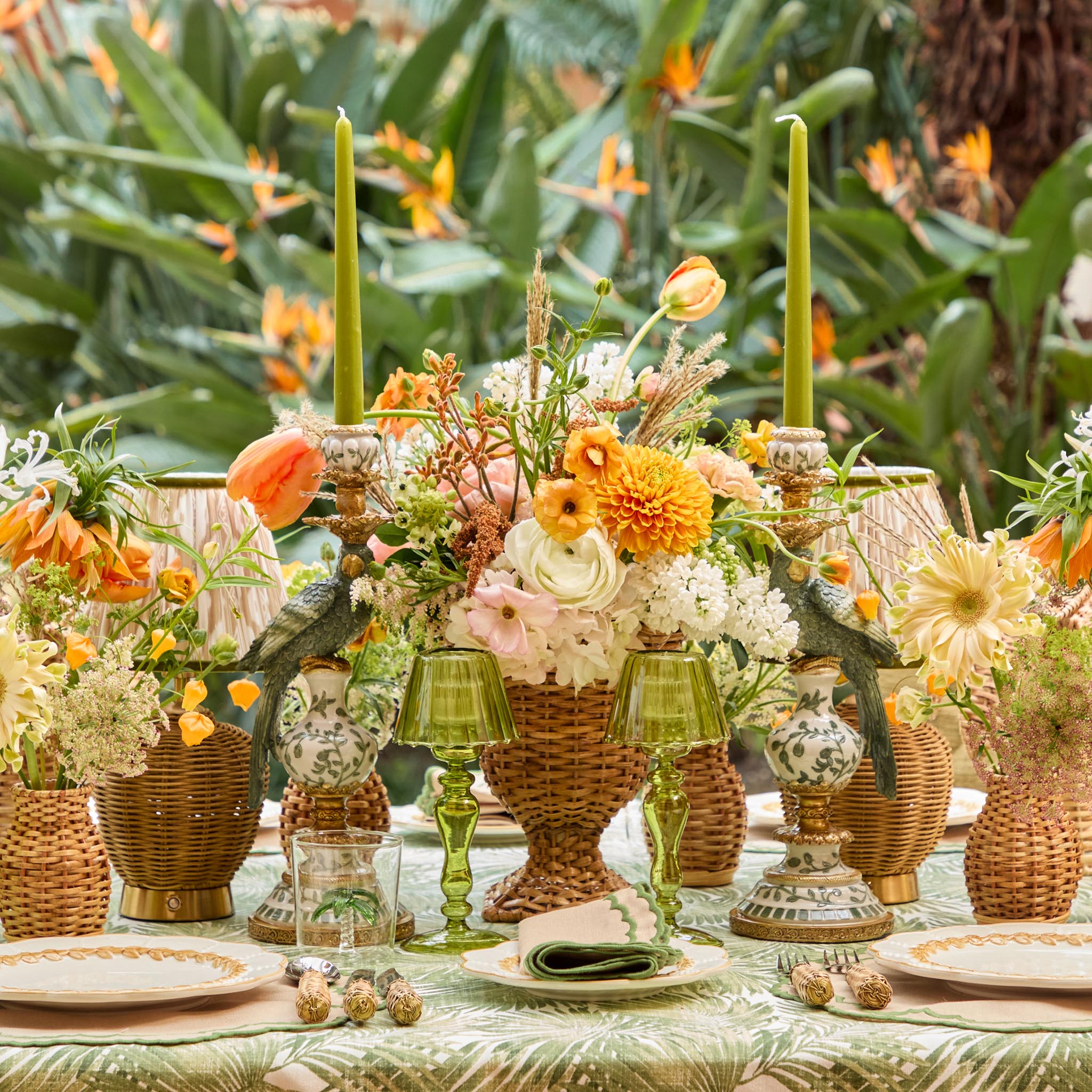 Apple Green Candles (Set of 8)