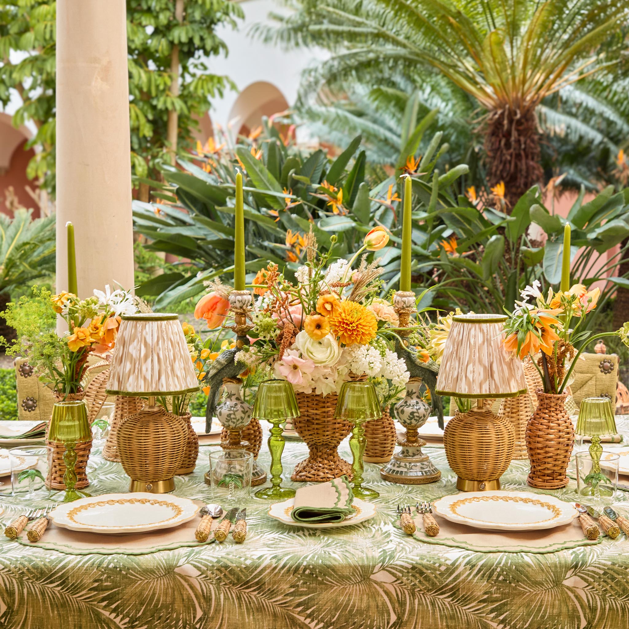 Putty & Green Ikat Lampshade (18cm)