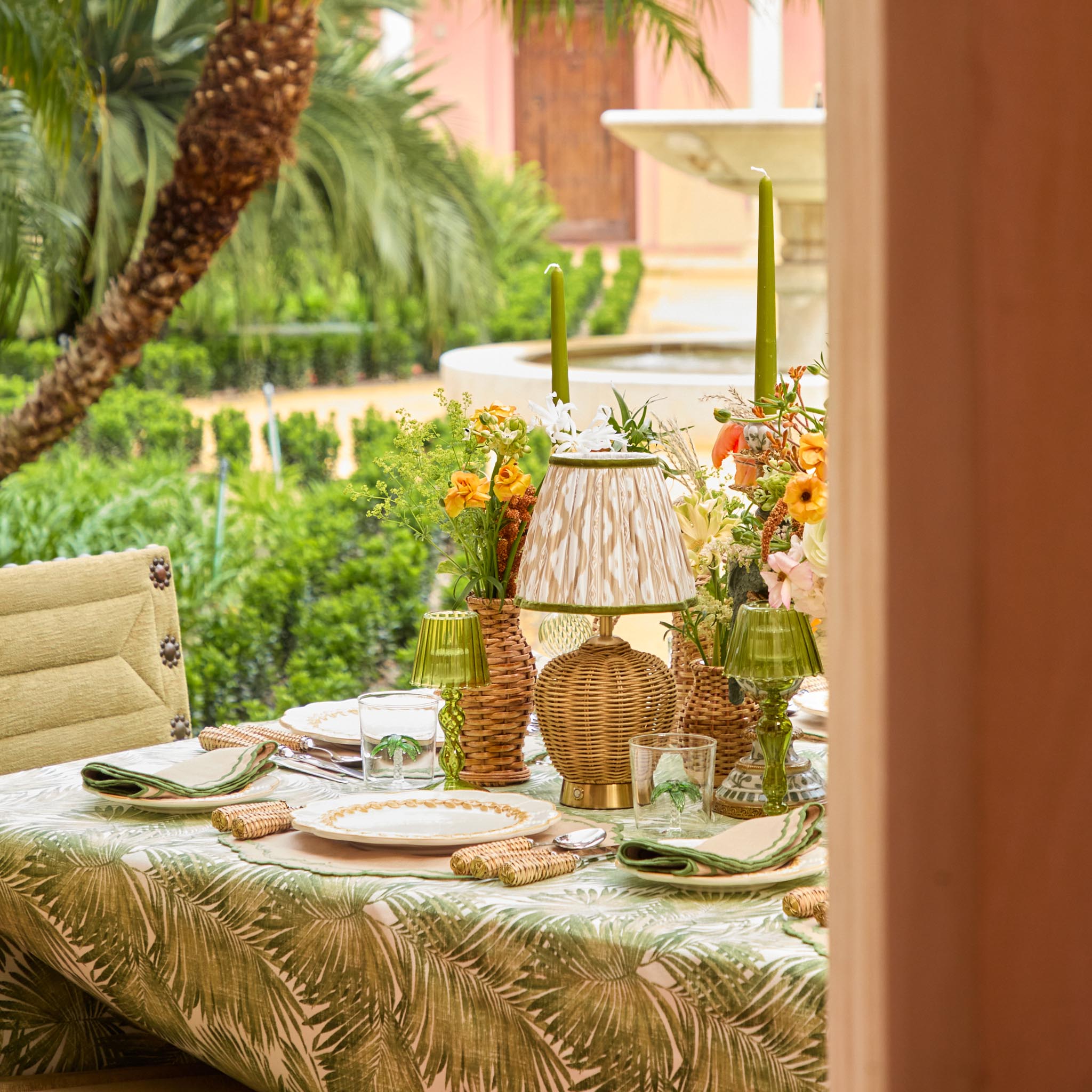 Putty & Green Ikat Lampshade (18cm)