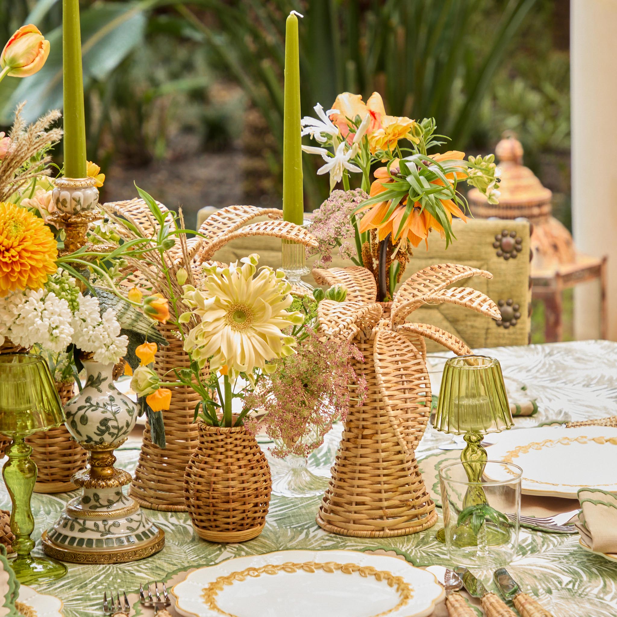 Small Rattan Palm Tree (Pair)