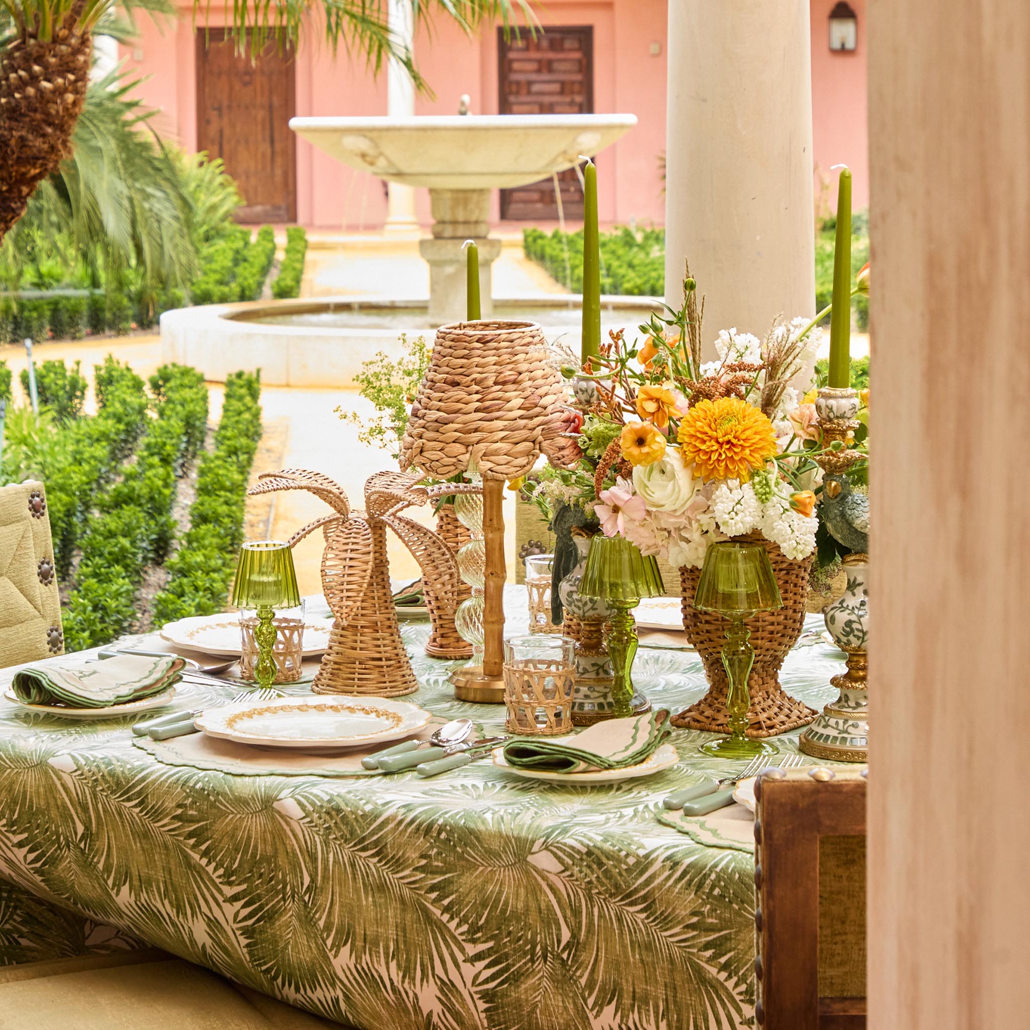 Small Rattan Palm Tree (Pair)