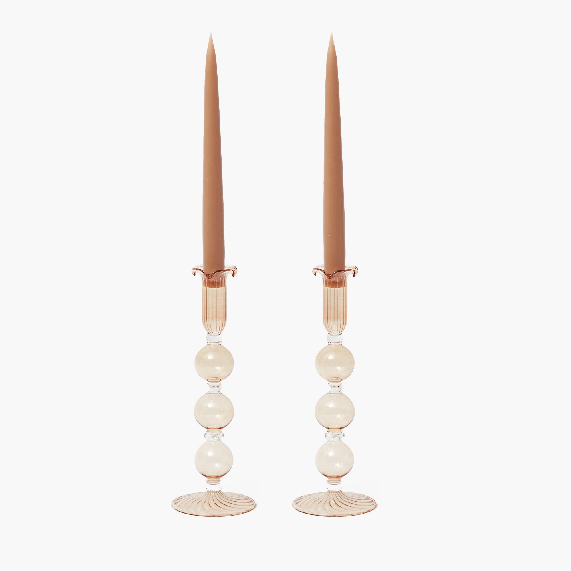 Eden Chestnut Candle Holder (Pair)