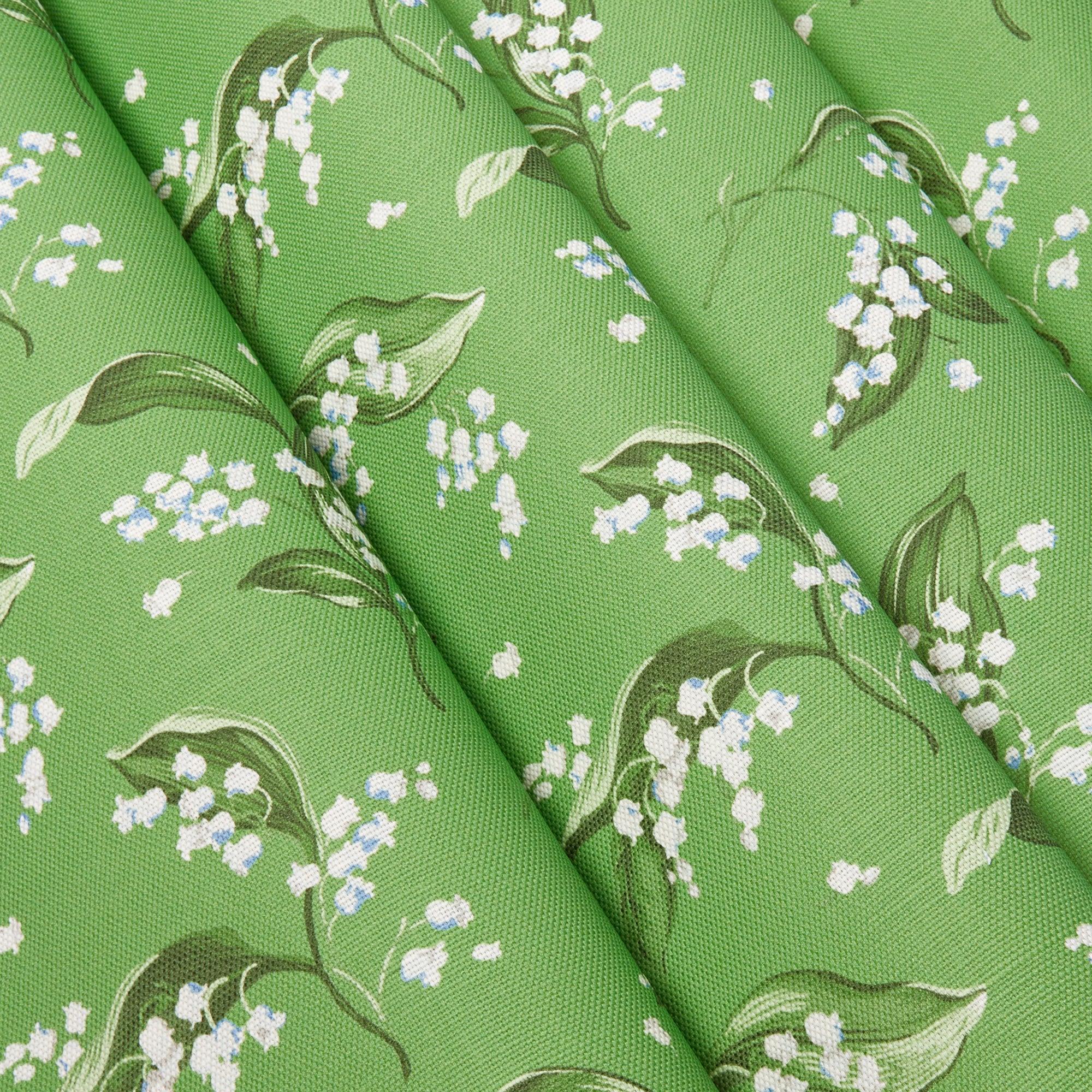 lily flower fabric Green Lily of the Valley Fabric