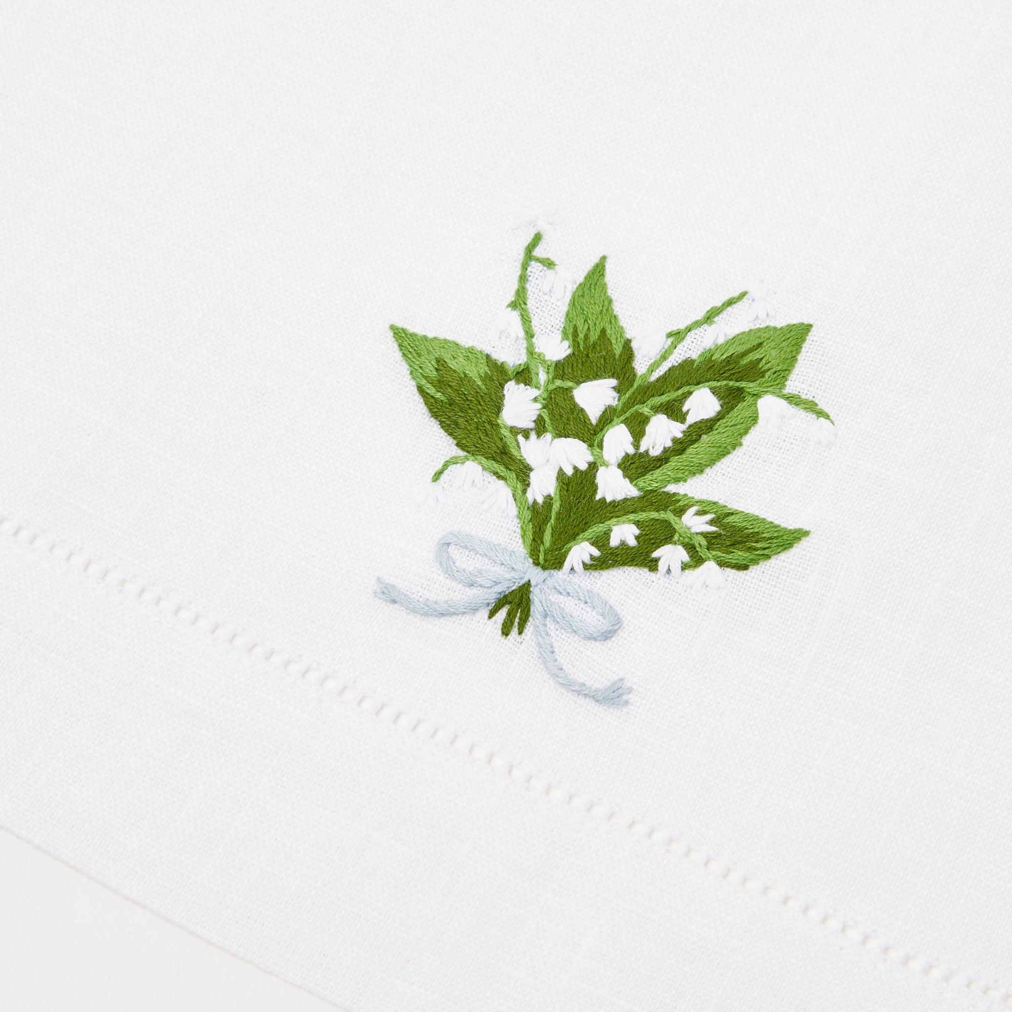 Lily of the Valley Linen Hand Towel - Mrs. Alice