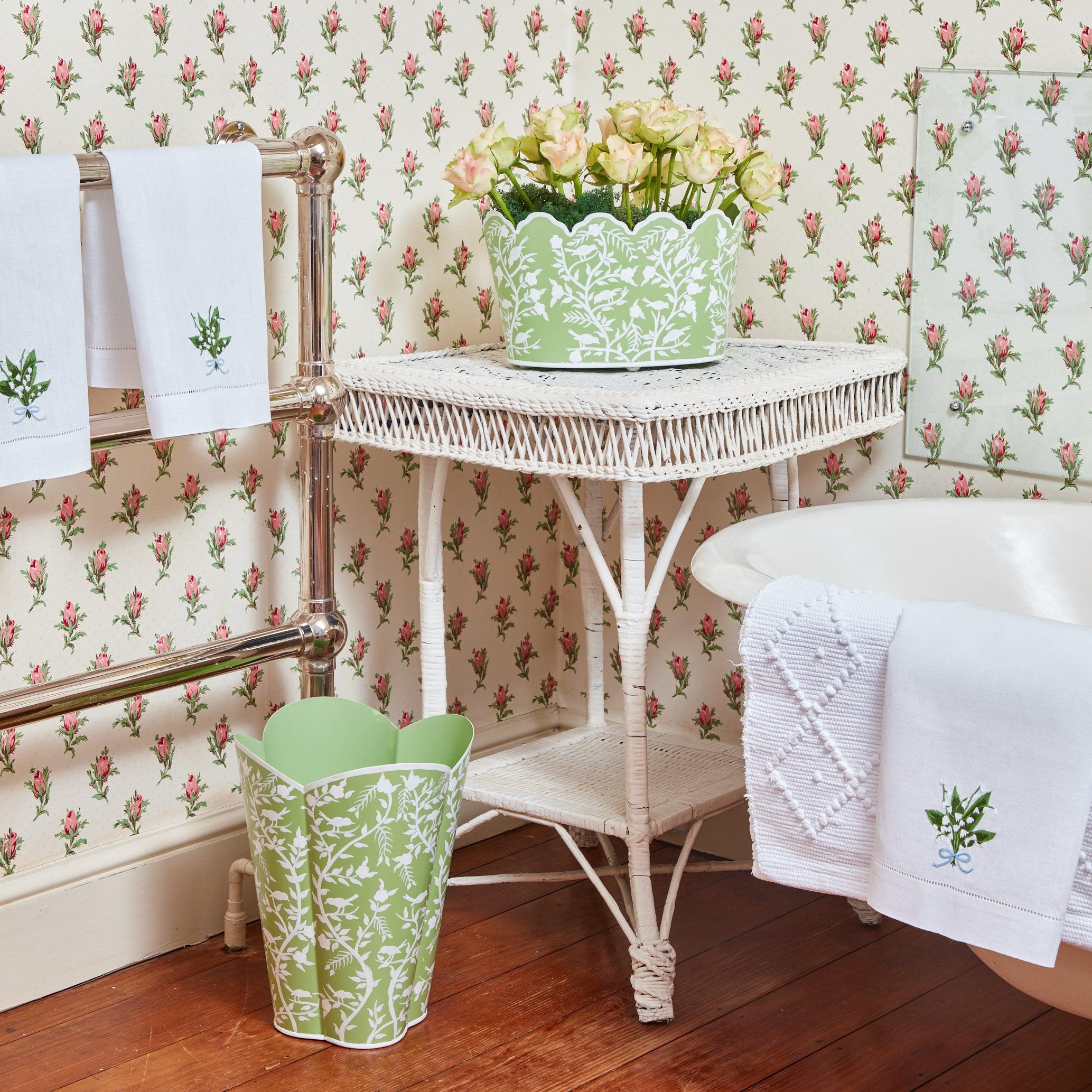 Lily of the Valley Linen Hand Towel - Mrs. Alice