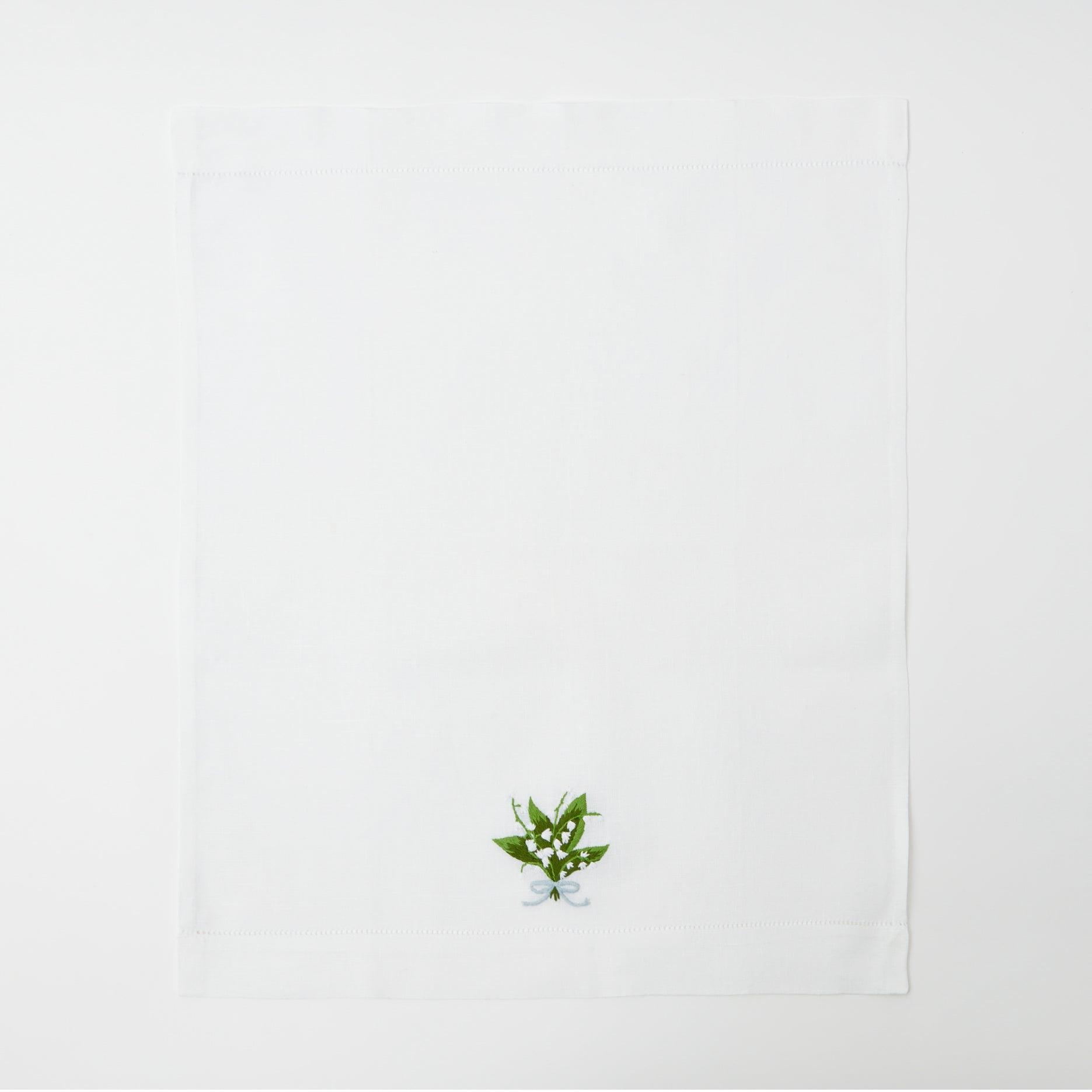 Lily of the Valley Linen Hand Towel - Mrs. Alice