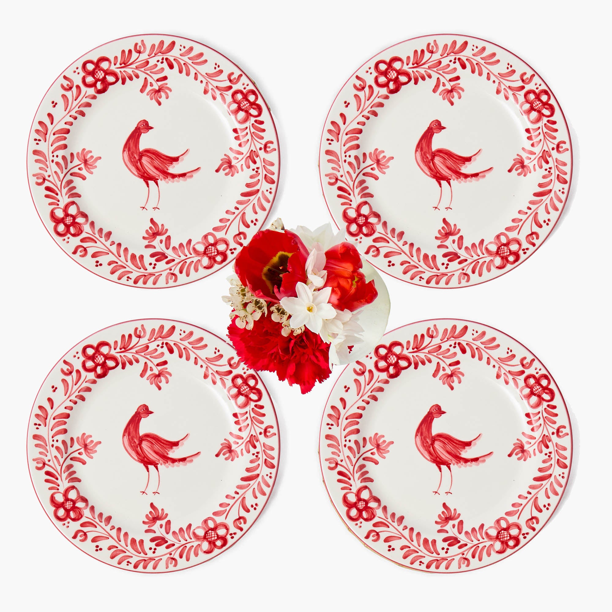 Martha Red Starter Plates (Set of 4)