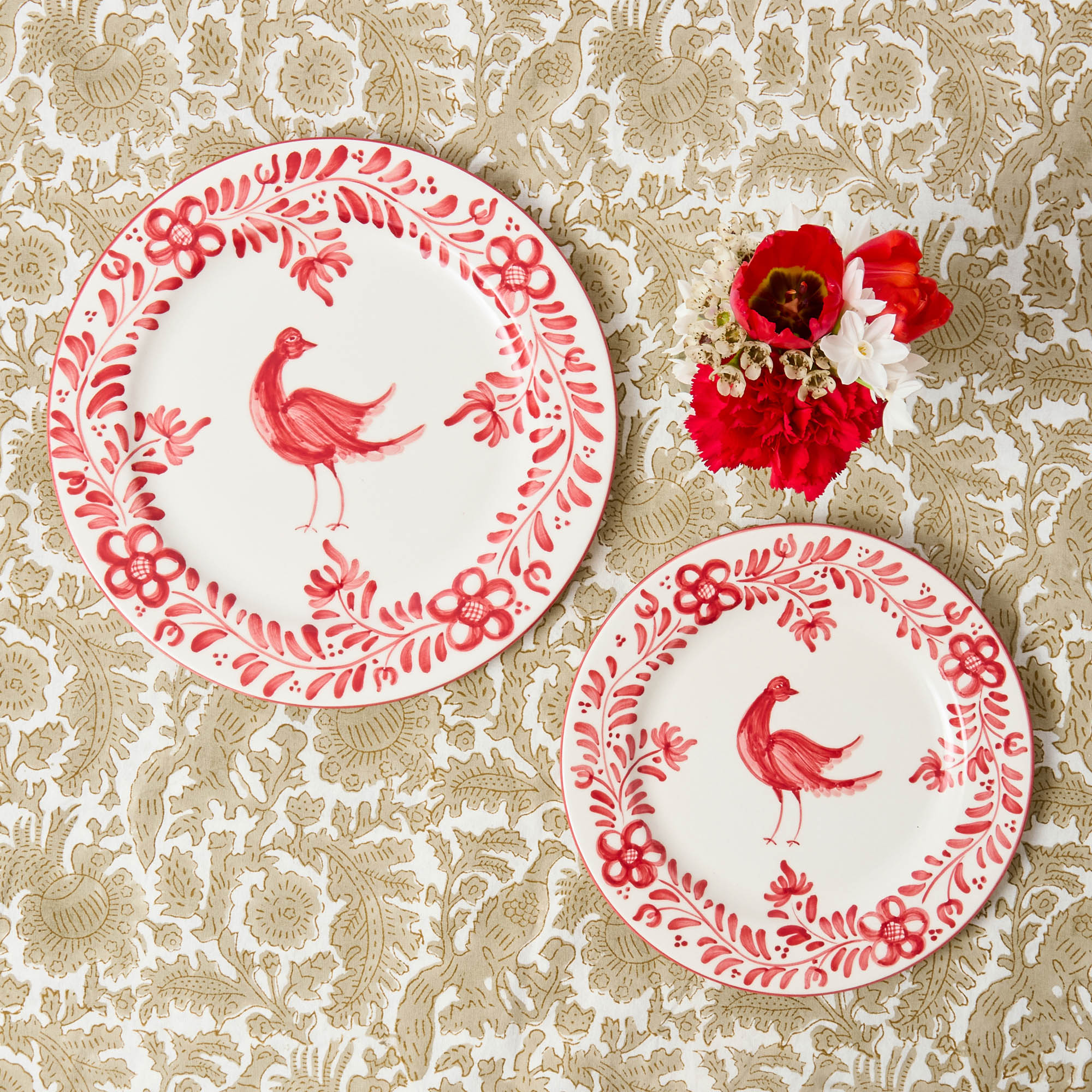 Martha Red Starter Plates (Set of 4)