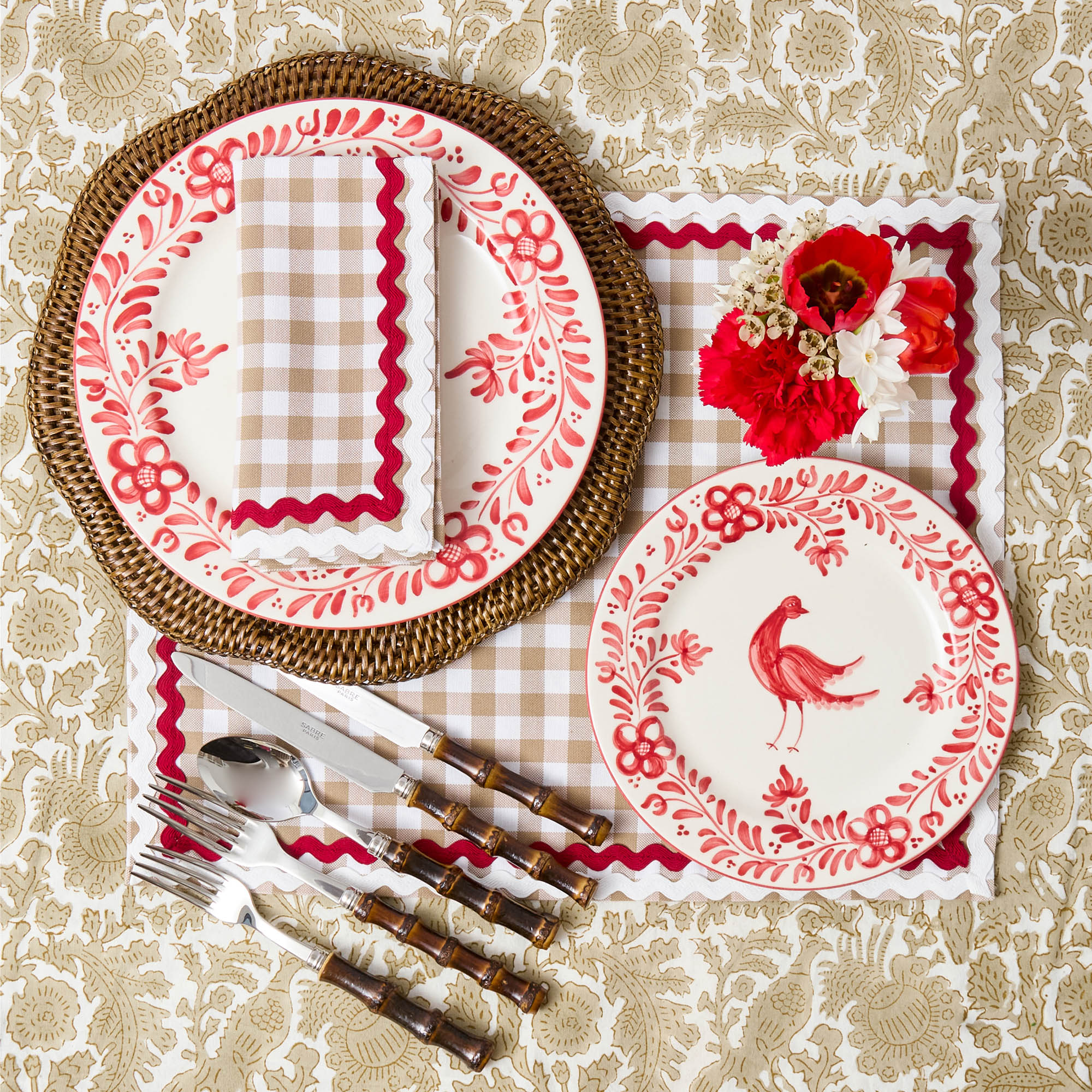 Martha Red Starter Plates (Set of 4)