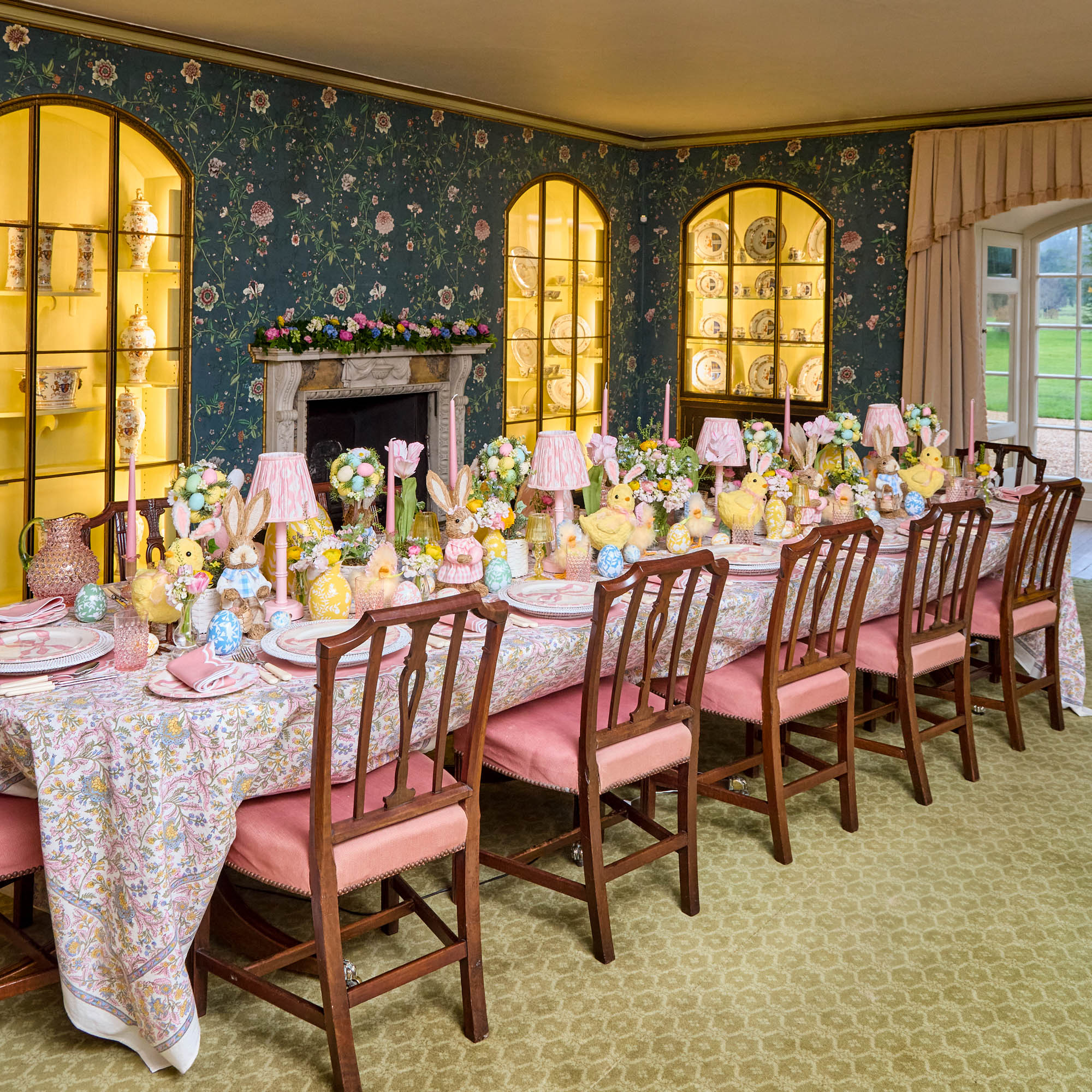Rose Hobnail Jug with Emerald Handle