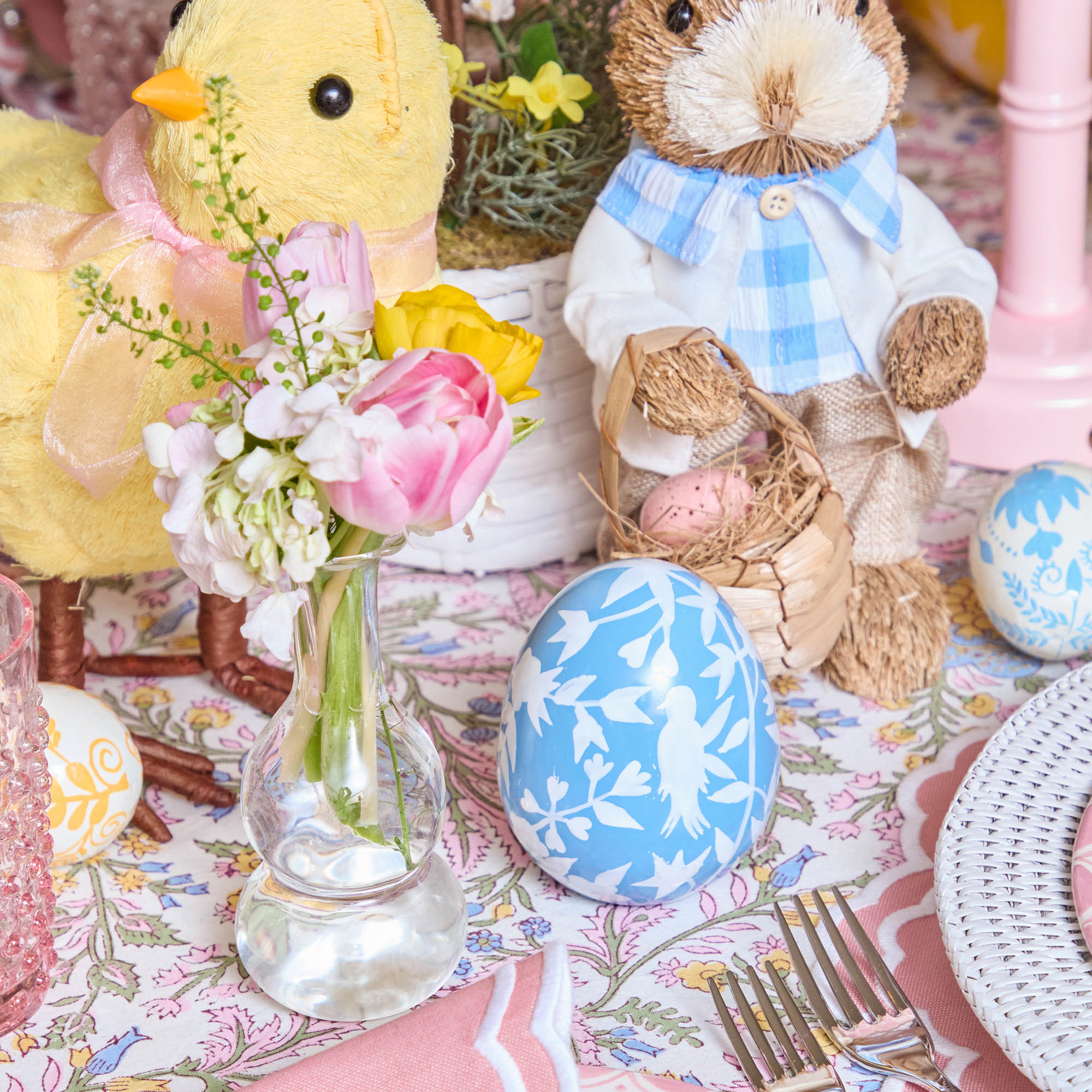 Floral Tole Eggs (Set of 4)