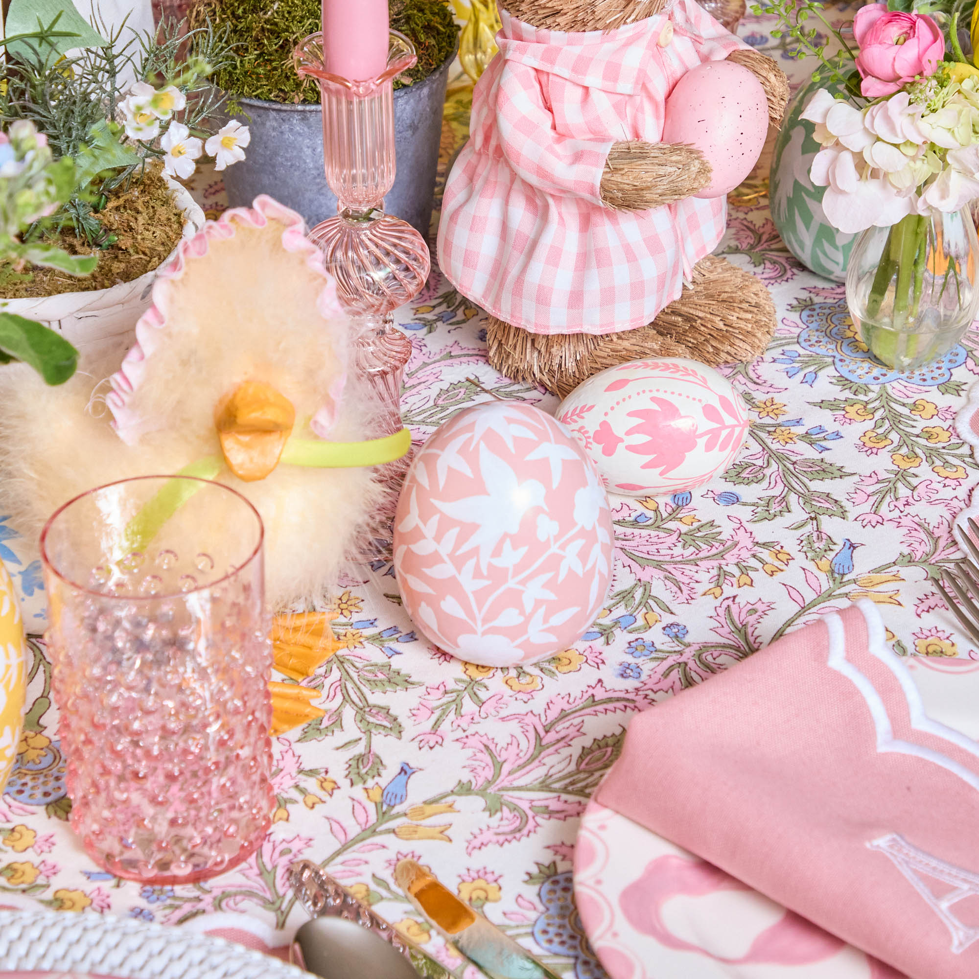 Floral Tole Eggs (Set of 4)