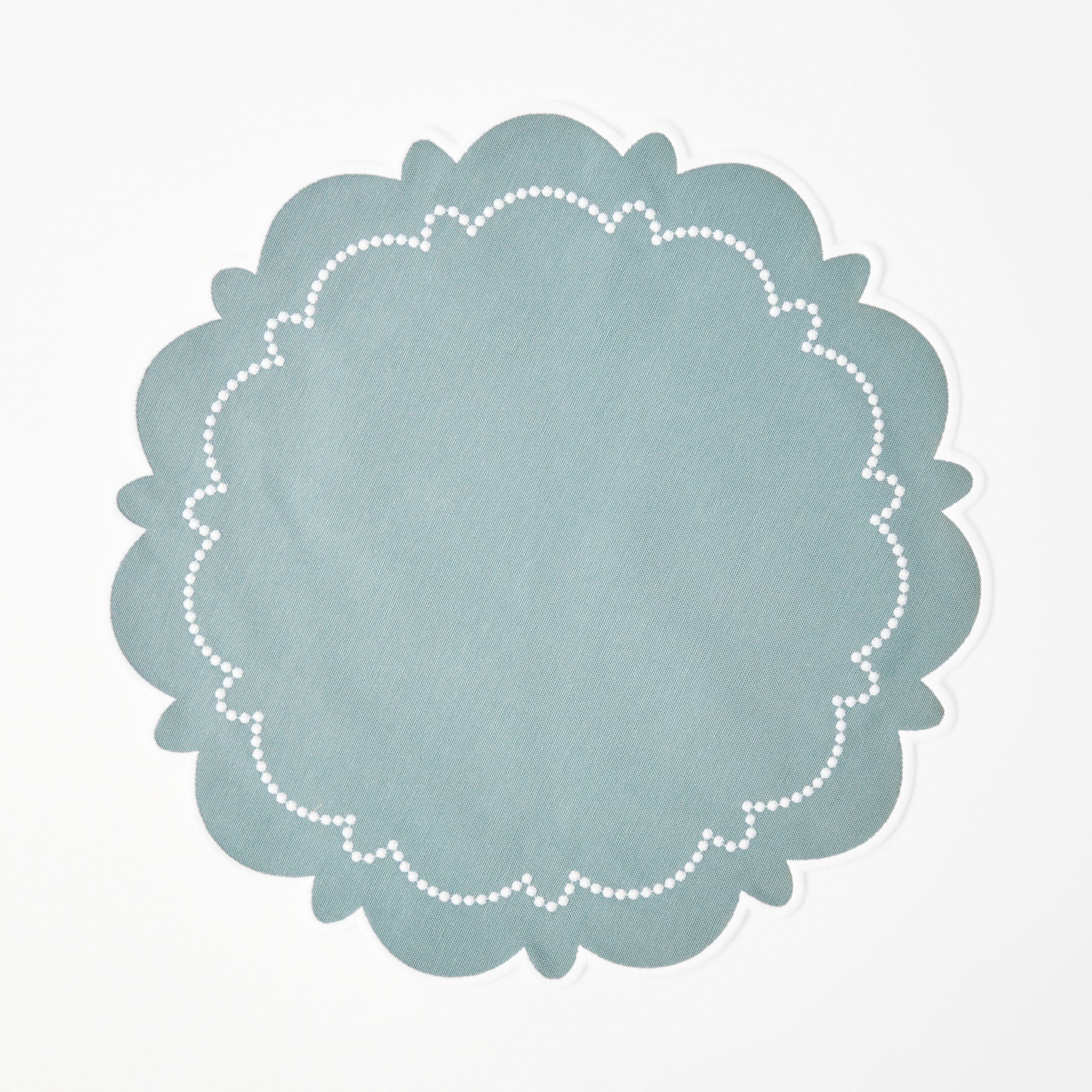 Mariana Duck Egg placemats, a set of four for an elegant table setting.