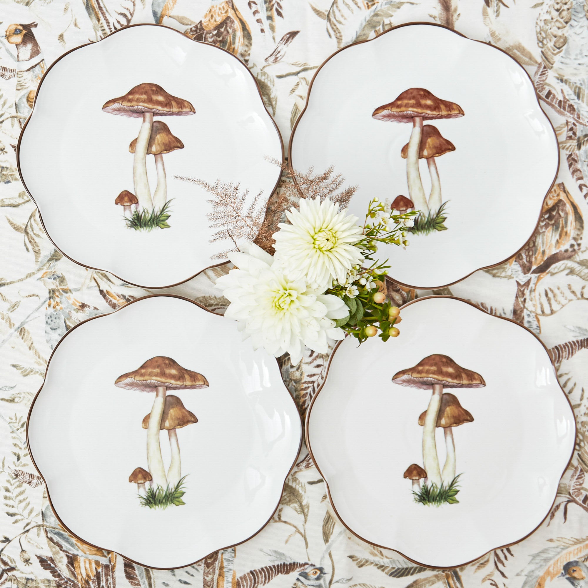 Versatile Scalloped Mushroom Dinner Plates for any meal.