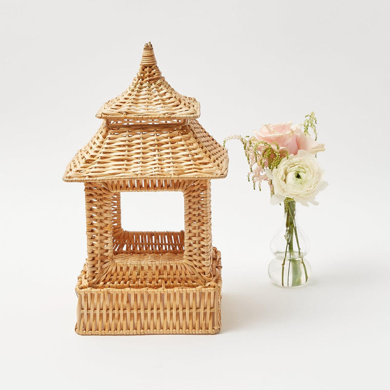 Cozy and inviting: Natural Rattan Pagoda Lantern.