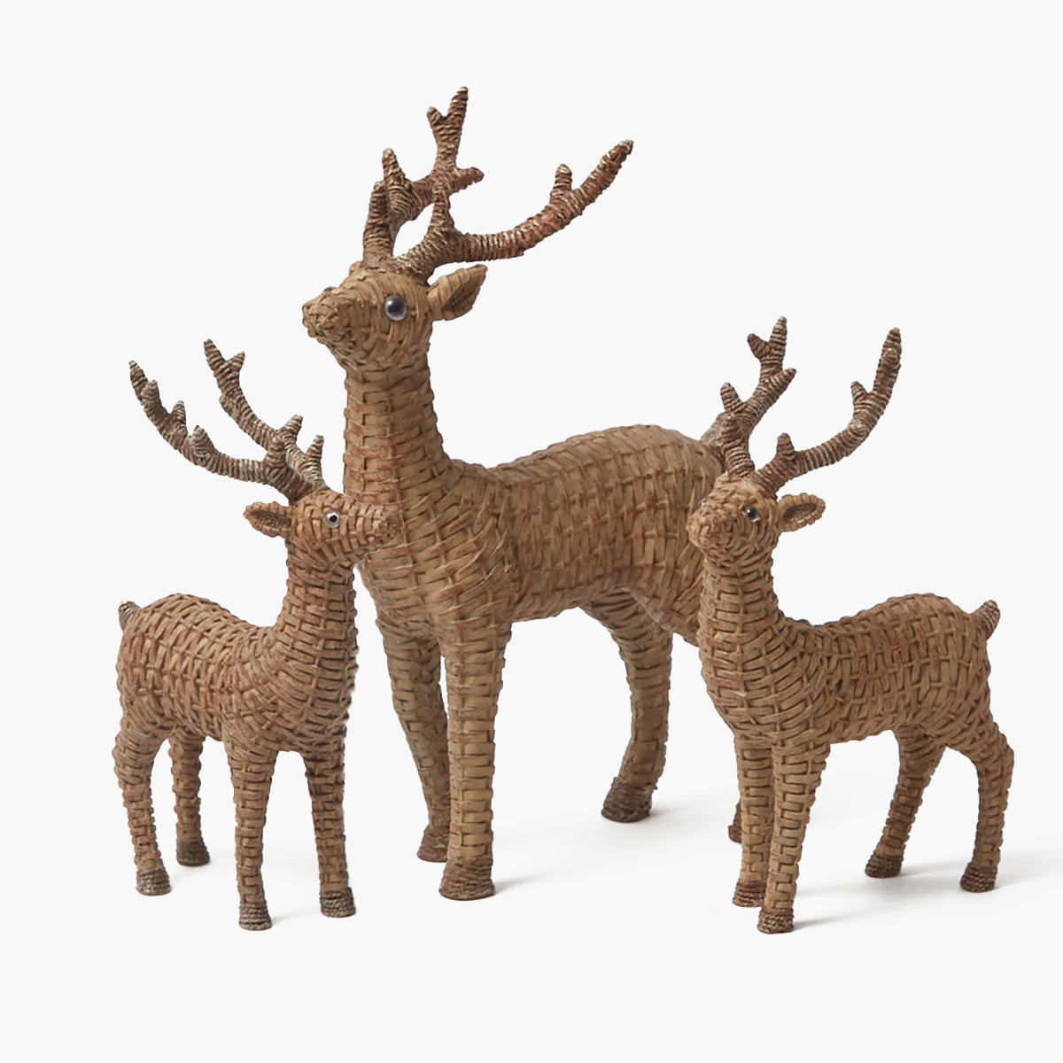 Rattan Reindeer Family