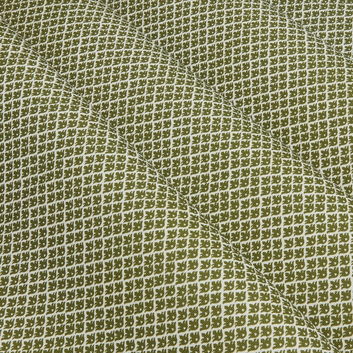 Olive Green Lotus Flower Fabric - Mrs. Alice