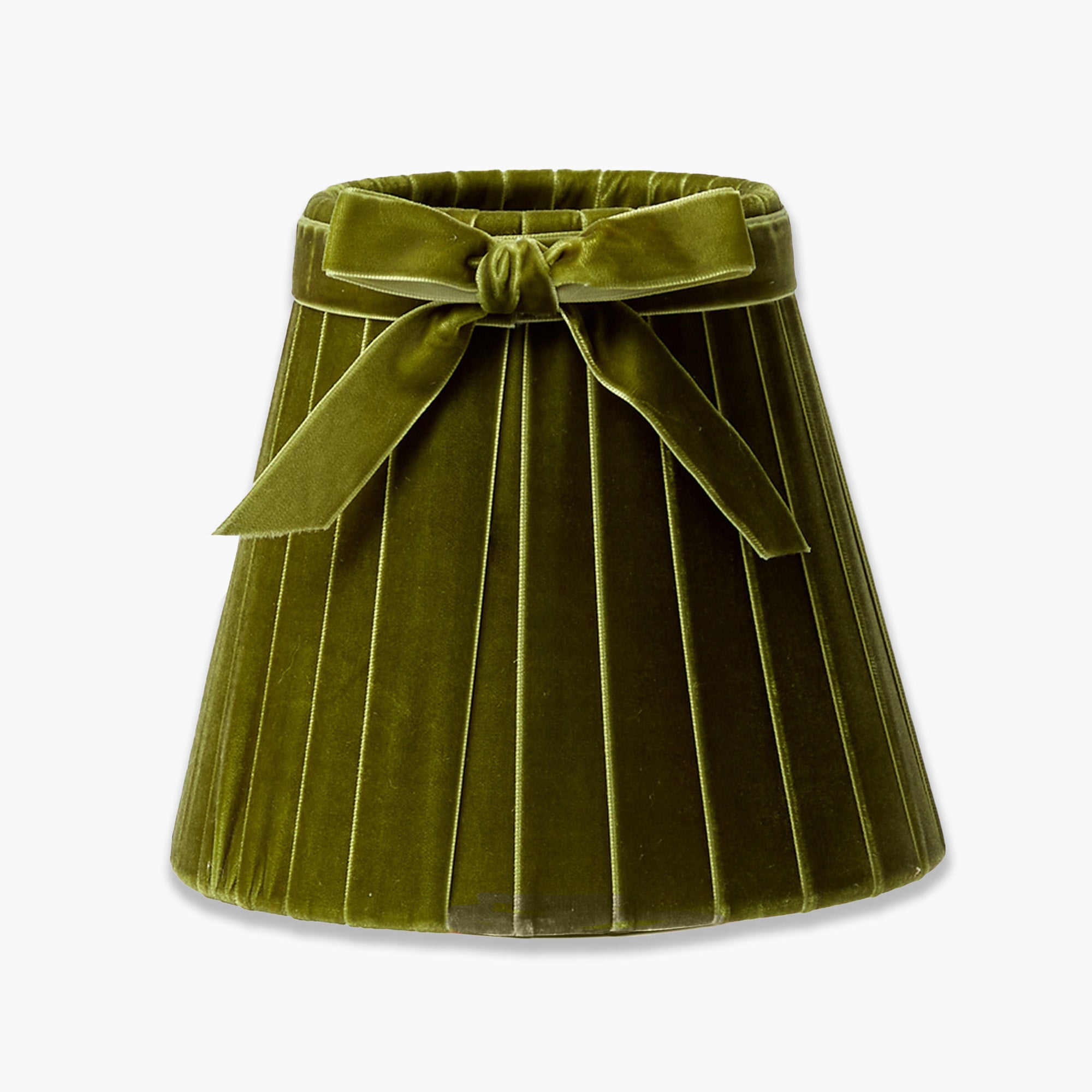 Edie Tall Rechargeable Lamp with Olive Velvet Bow Shade (18cm)