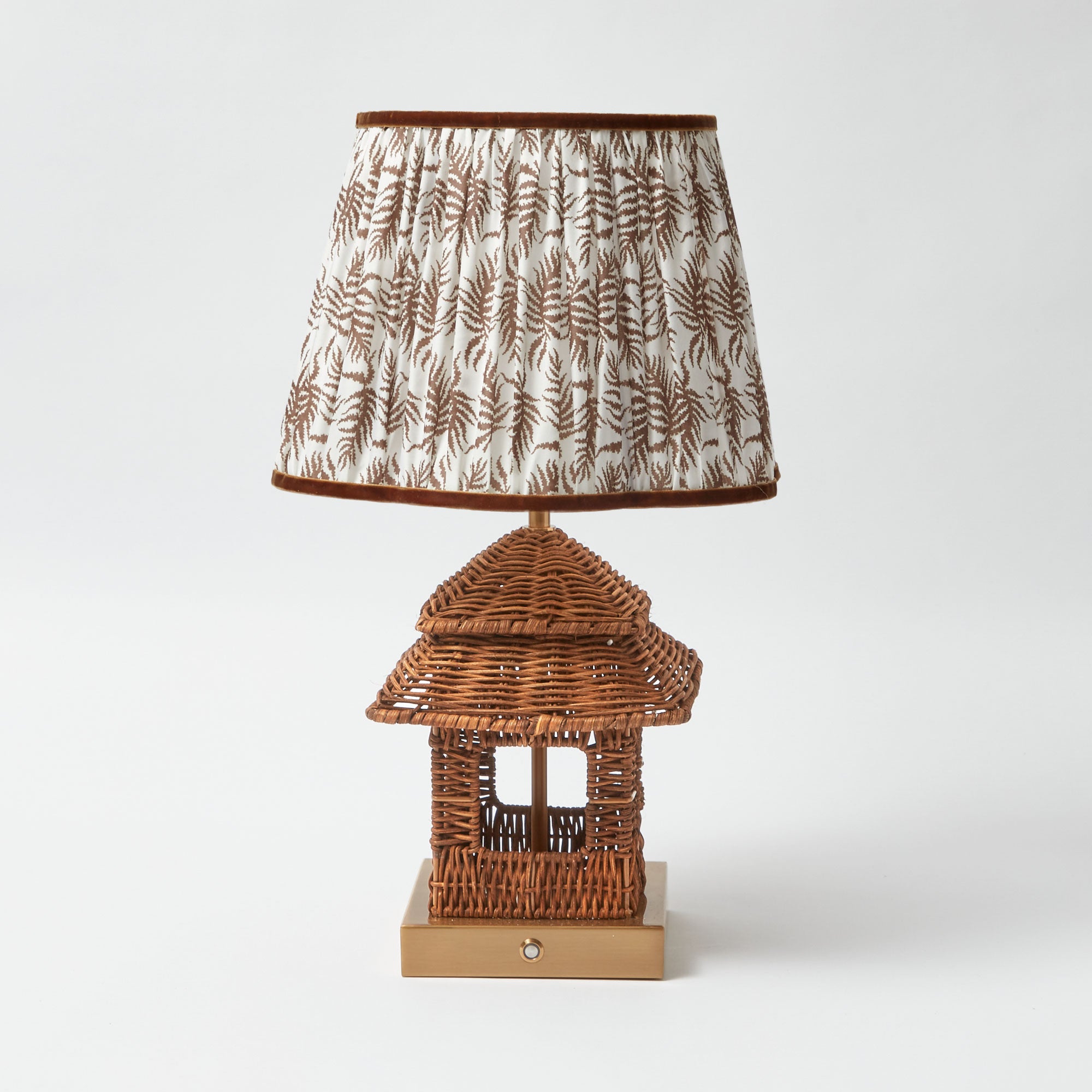 Rattan Rechargeable Pagoda Lamp